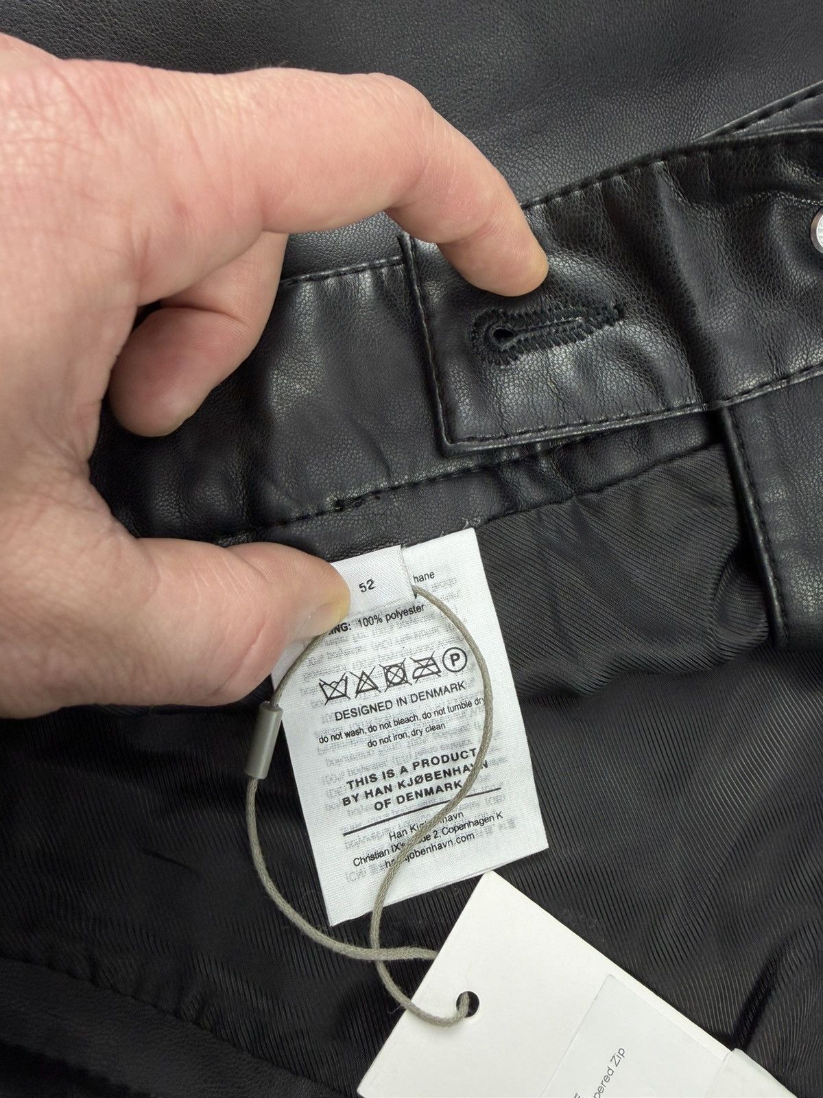 Han Kjobenhavn Han Kjobenhavn Faux Leather Tapered Zip Trousers Pants 52 Size US 34 / EU 50 - 10 Thumbnail
