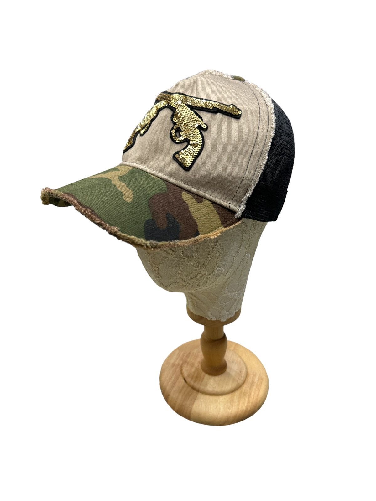 image of 14Th Addiction x Kmrii Yoshinori Kotake X Roar Camouflage Trucker Hat, Men's