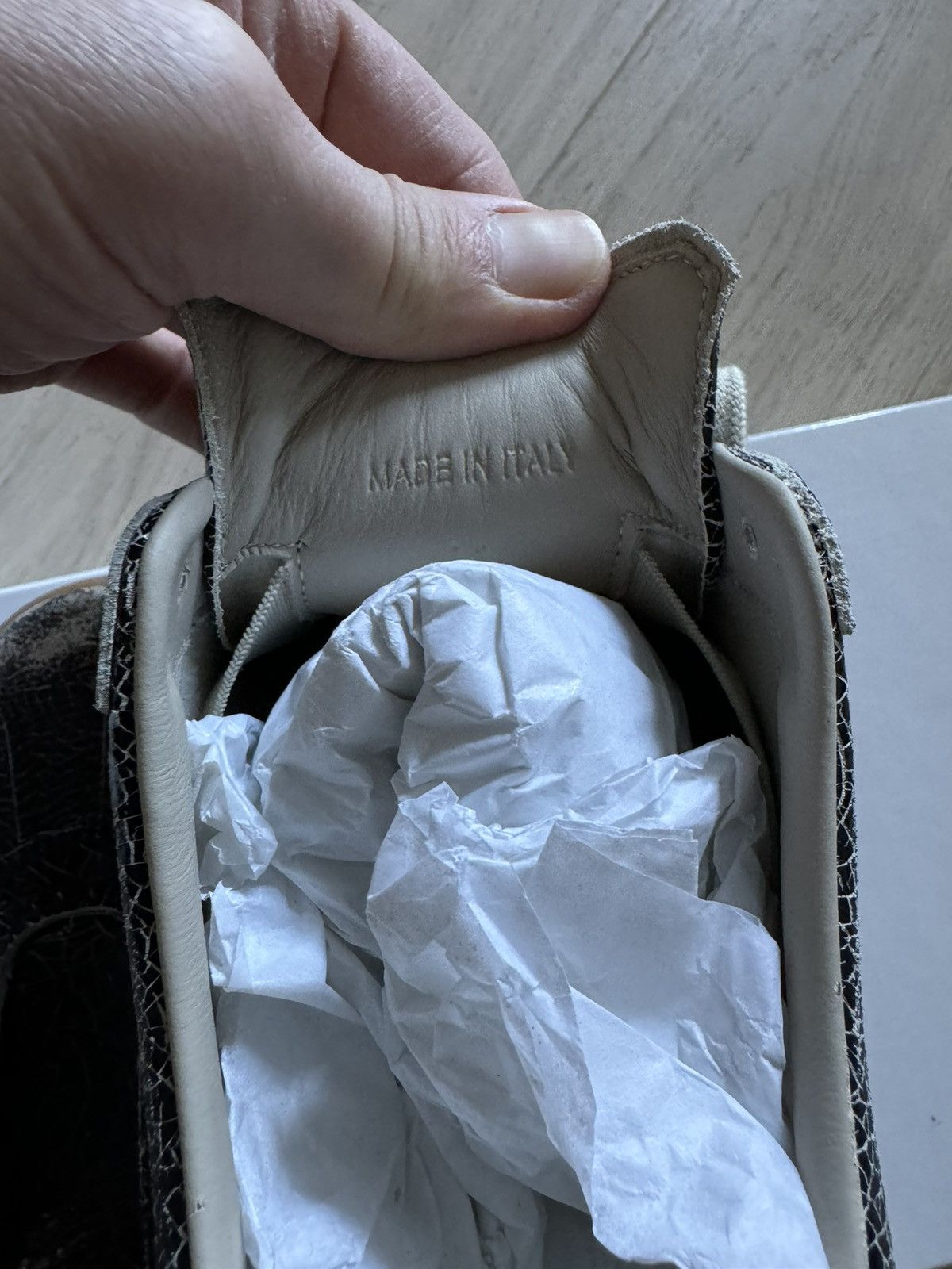 Maison Margiela Maison Margiela Cracked Leather Replica Sneakers Size US 8 / EU 41 - 7 Thumbnail