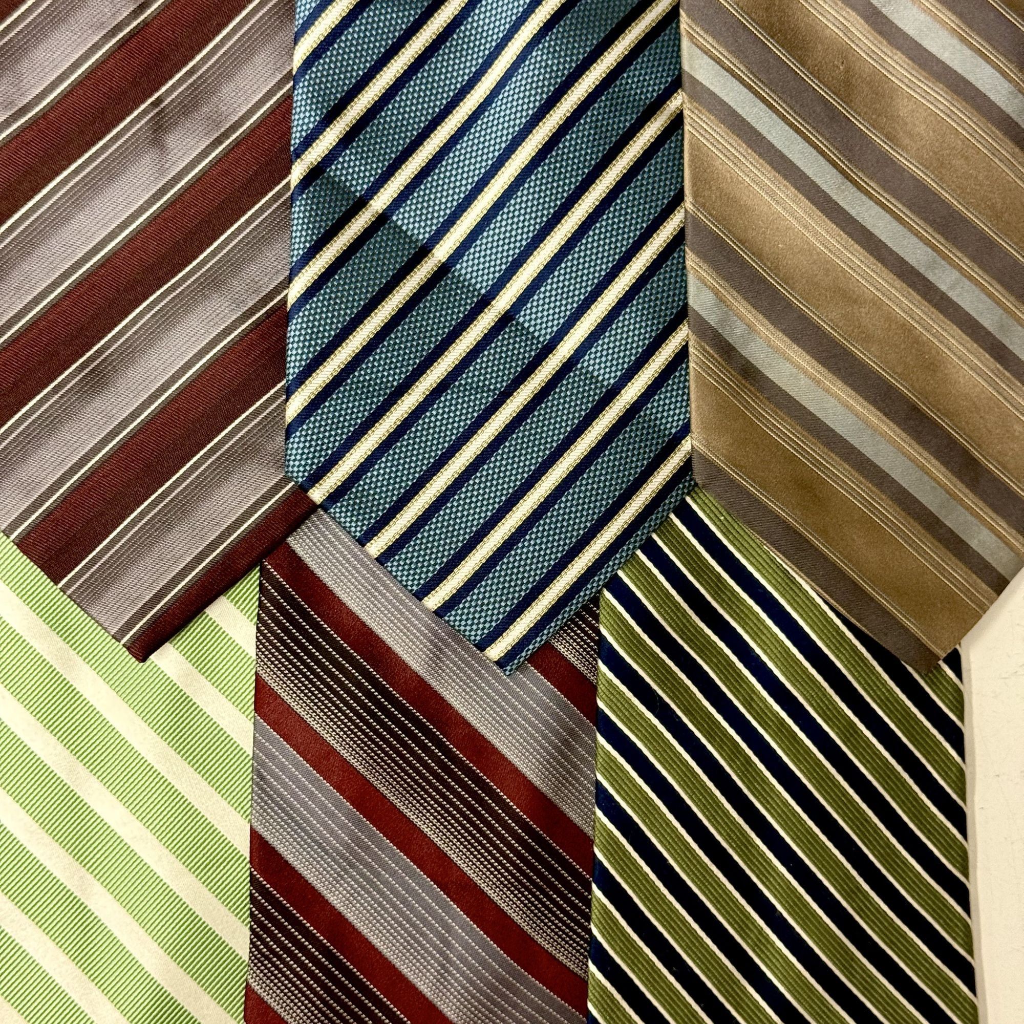 Nautica 10 pc Designer Thick Woven Silk STRIPE Ties Necktie Lot Size ONE SIZE - 3 Thumbnail