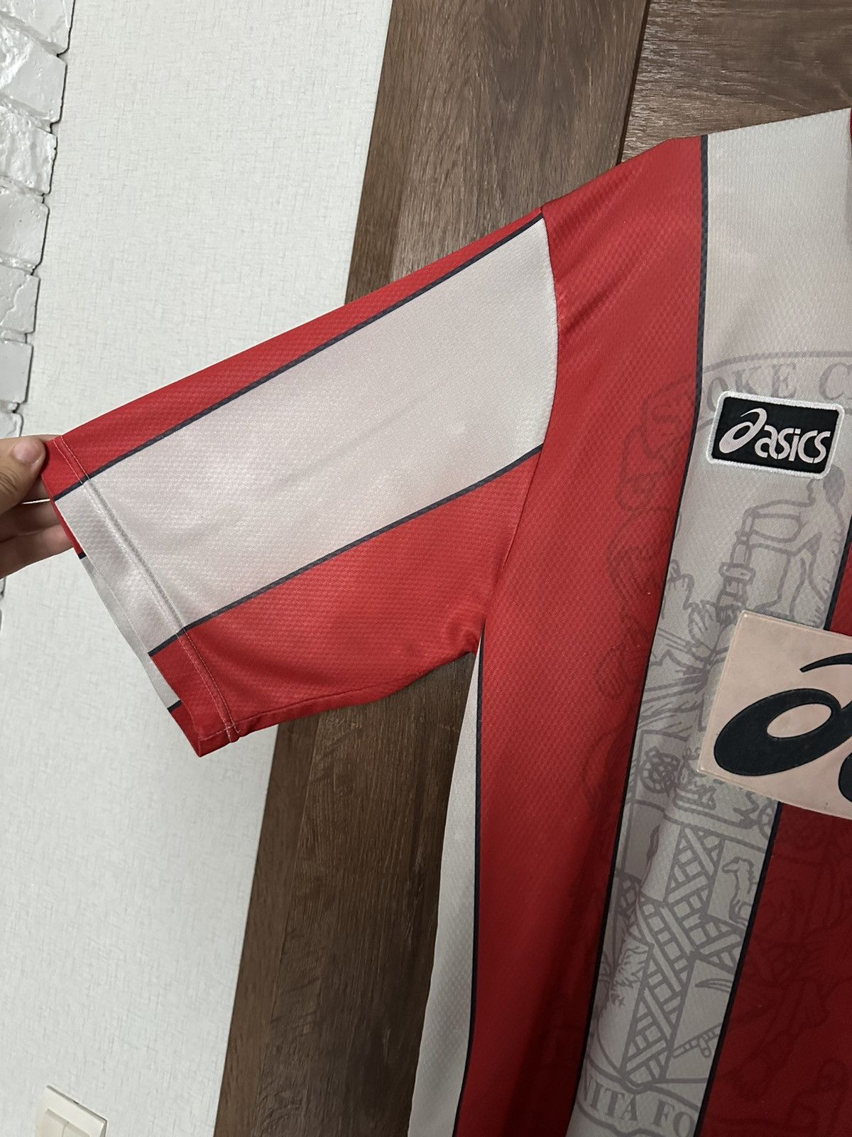 Asics 1996/1997 Stoke City Asics Vintage Soccer Jersey T-Shirt Kit Size US XL / EU 56 / 4 - 9 Thumbnail