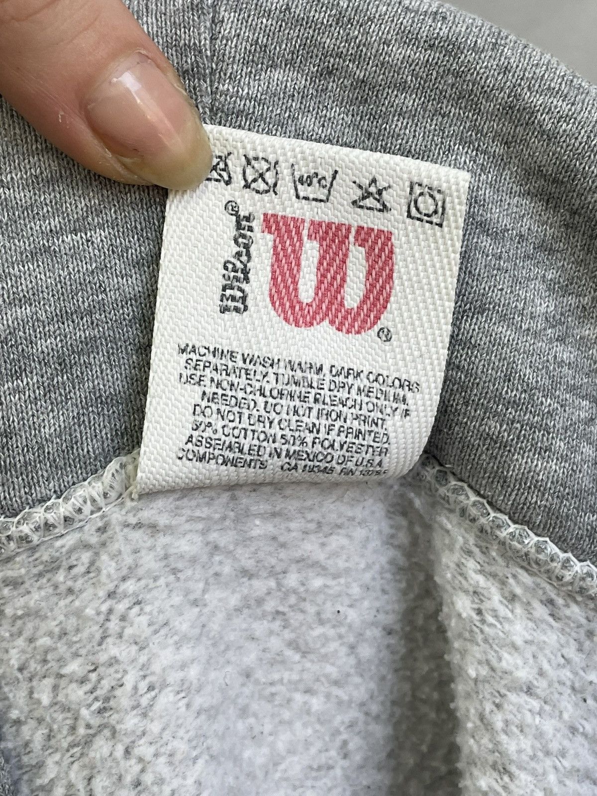 Wilson Wilson oversized blank hoodie classic y2k russel athletic Size US XL / EU 56 / 4 - 12 Thumbnail