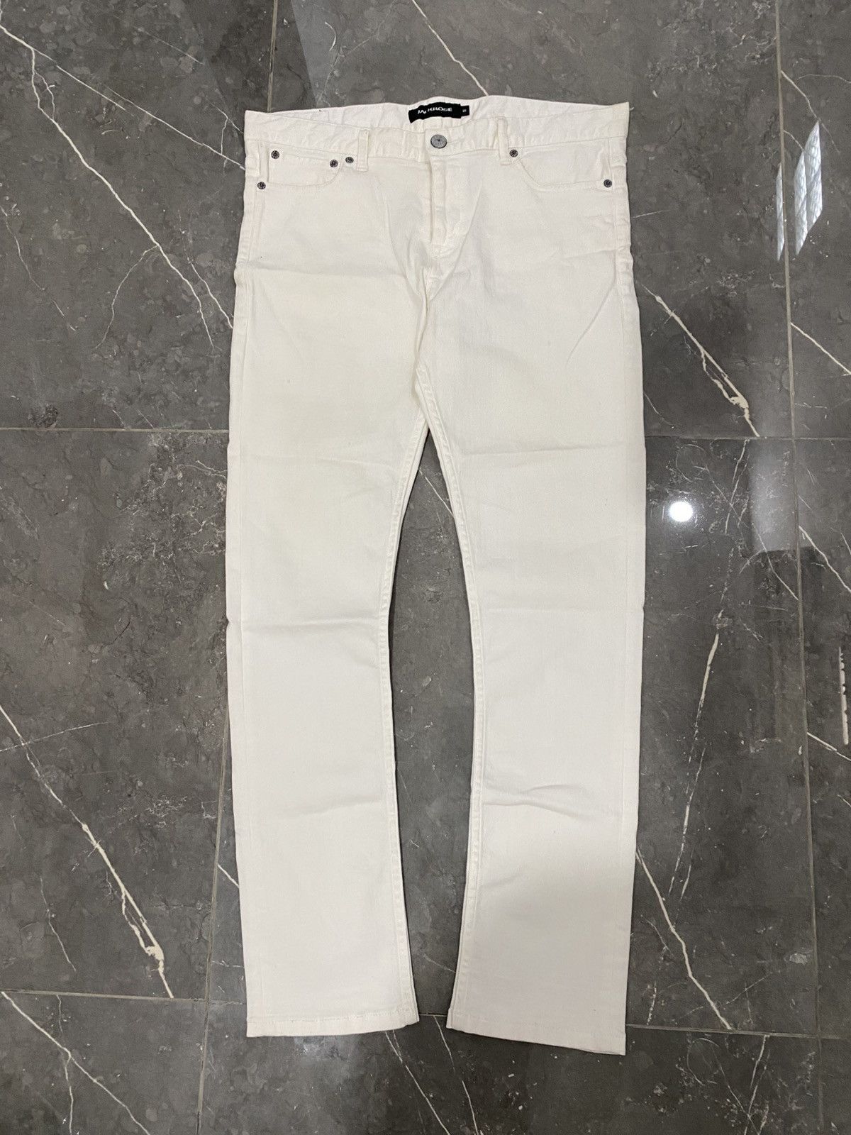 JACKROSE Jack Rose Japanese White Skinny Jeans Size US 35 - 1 Thumbnail