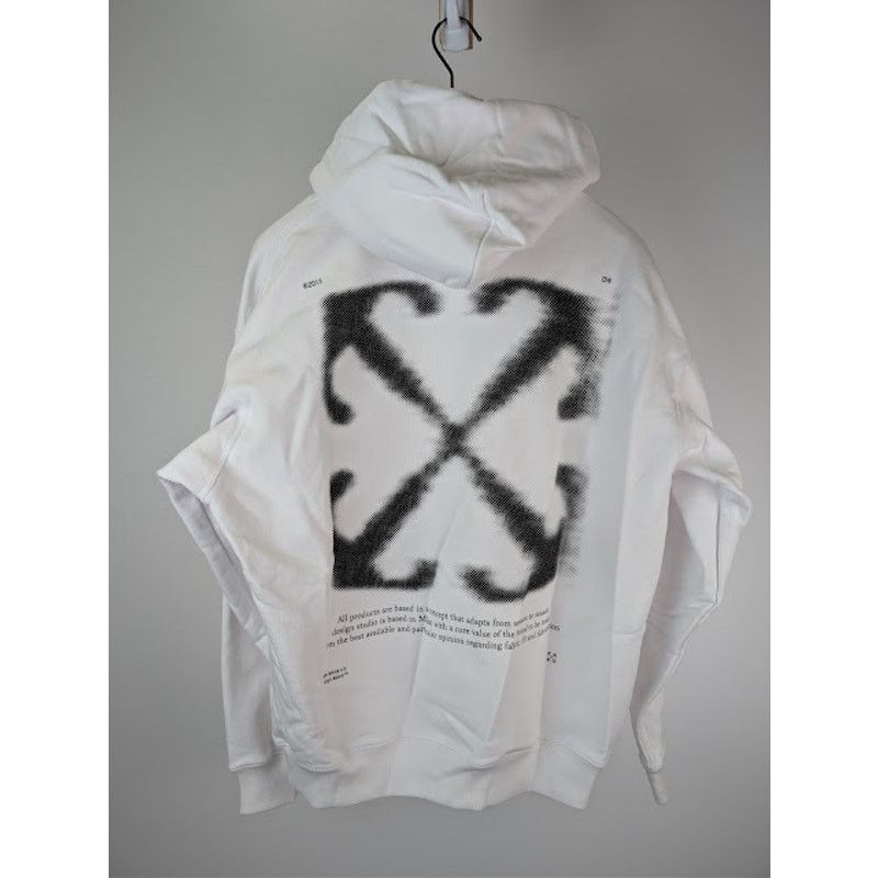 Off-White o1rshd1 Arrow Skate Hoodie in White / Black Size US M / EU 48-50 / 2 - 10 Thumbnail