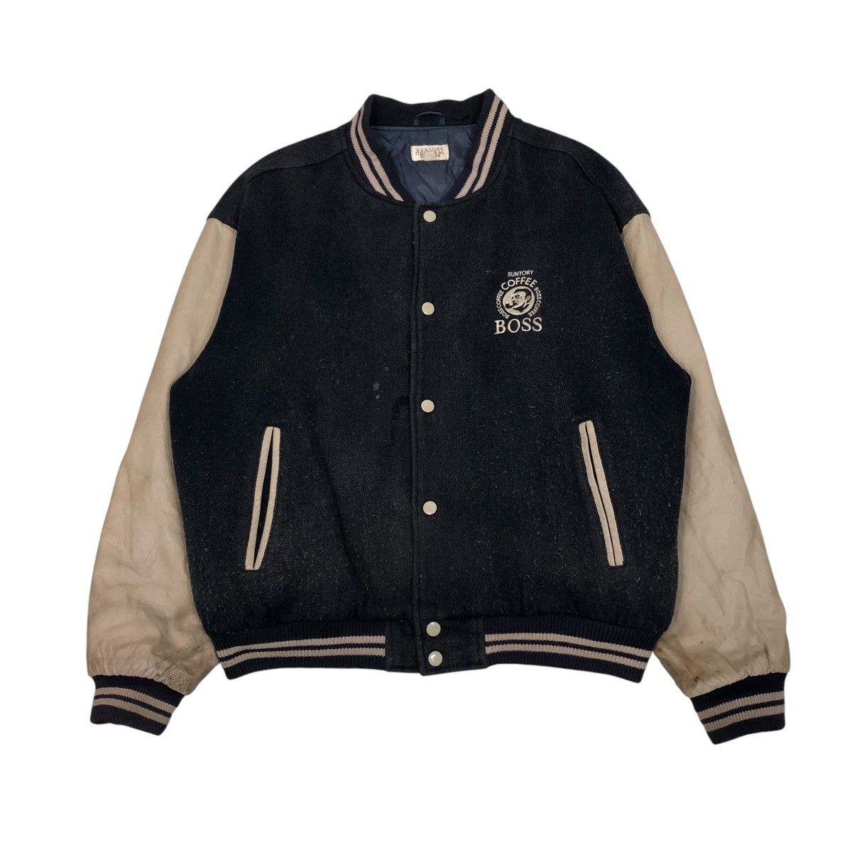 Japanese Brand 🔥VINTAGE BOMBER JACKET SUNTORY BOSS COFFEE BIG LOGO Size US M / EU 48-50 / 2 - 1 Thumbnail