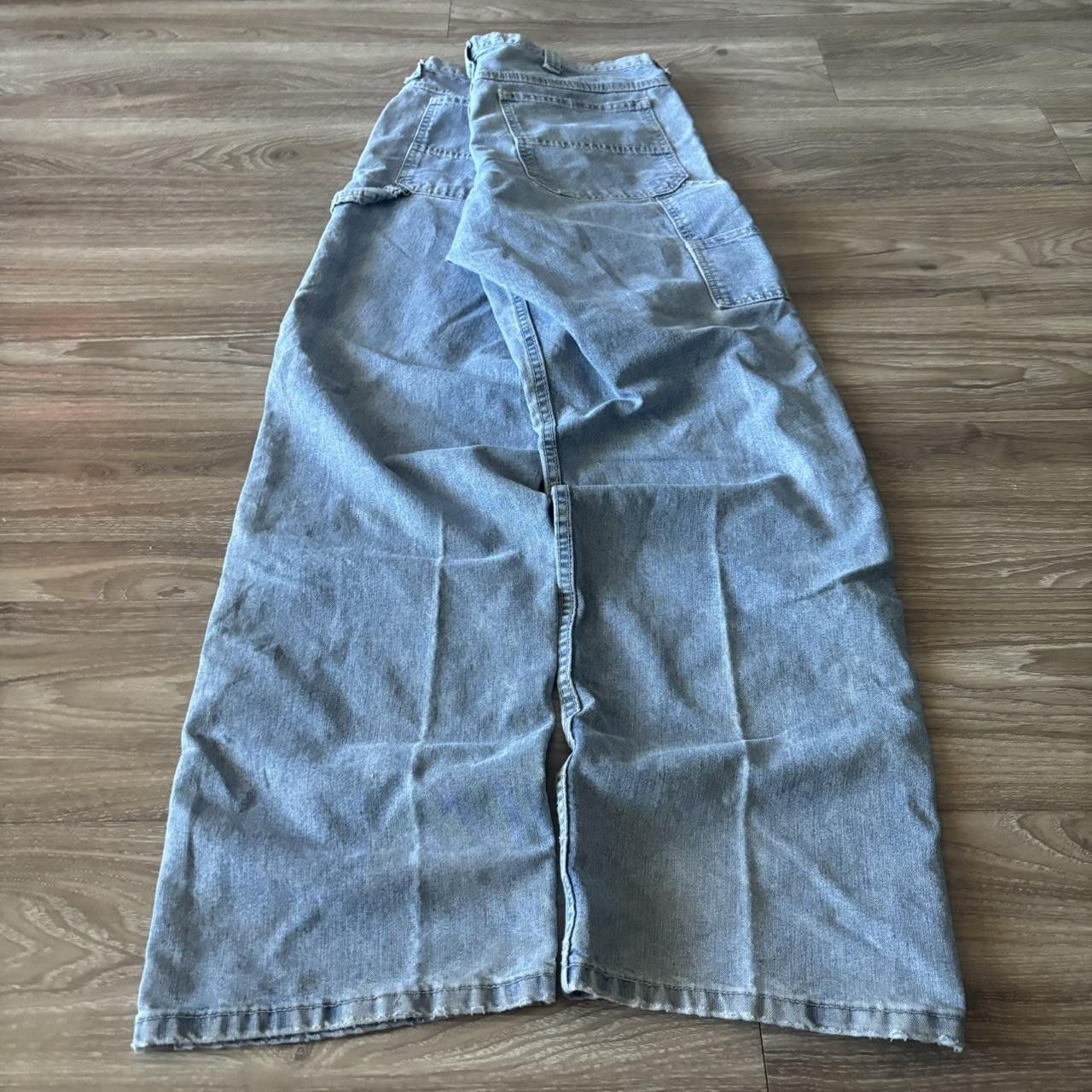 Japanese Brand Crazy Vintage Y2K/2000s Baggy Light Wash Skater Style Carpenter Denim Jeans! 36x34 Size US 36 / EU 52 - 4 Thumbnail