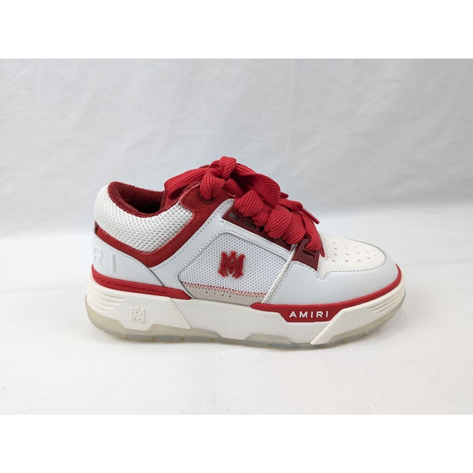 Amiri o1rshd1 MA-1 Low-Top Sneakers in White/ Red Size US 7 / EU 40 - 1 Thumbnail