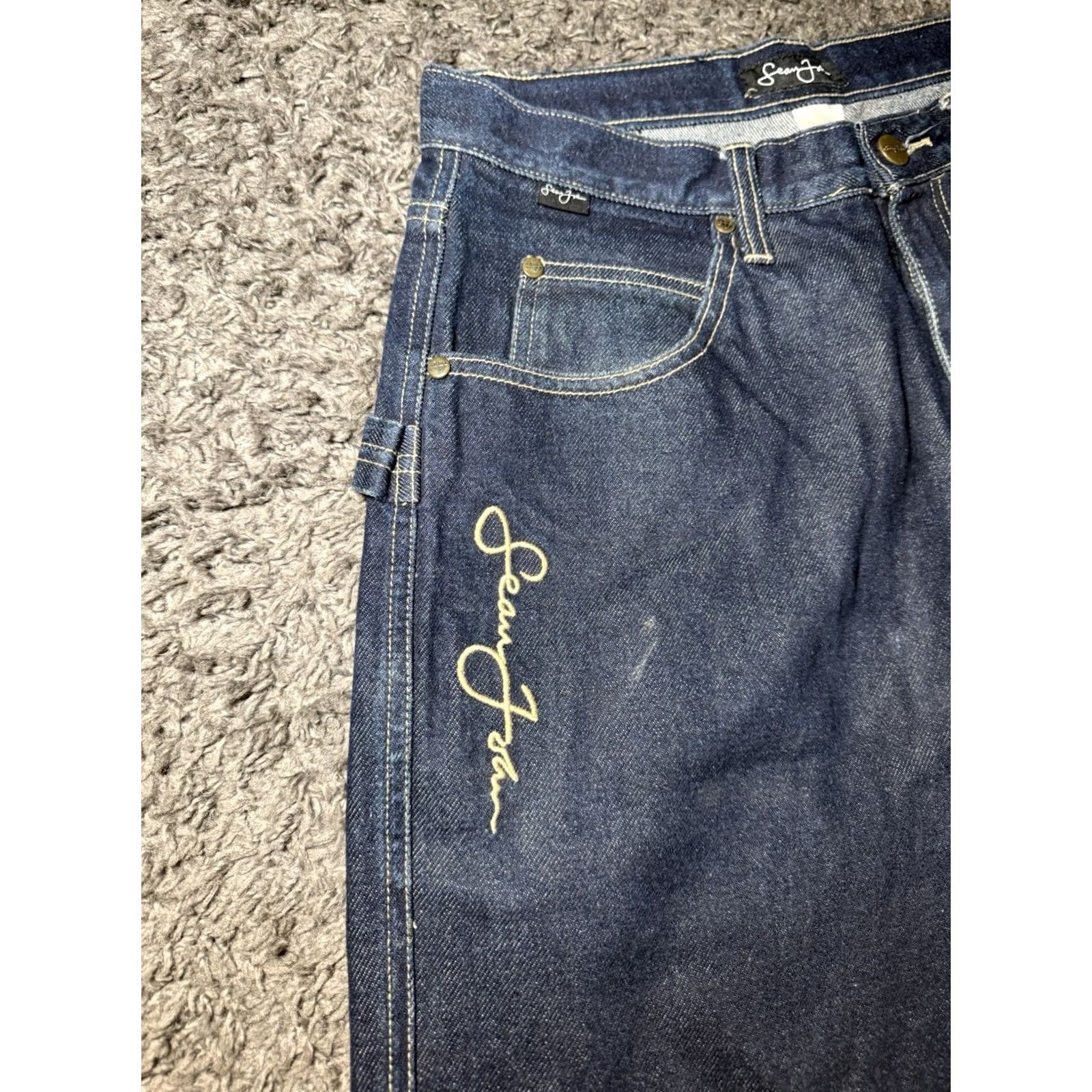 Sean John VINTAGE SEAN JOHN BAGGY JEAN SHORTS DARK WASH HIP HOP STYLE 90s Y2K 32 Mens Size US 32 / EU 48 - 2 Thumbnail