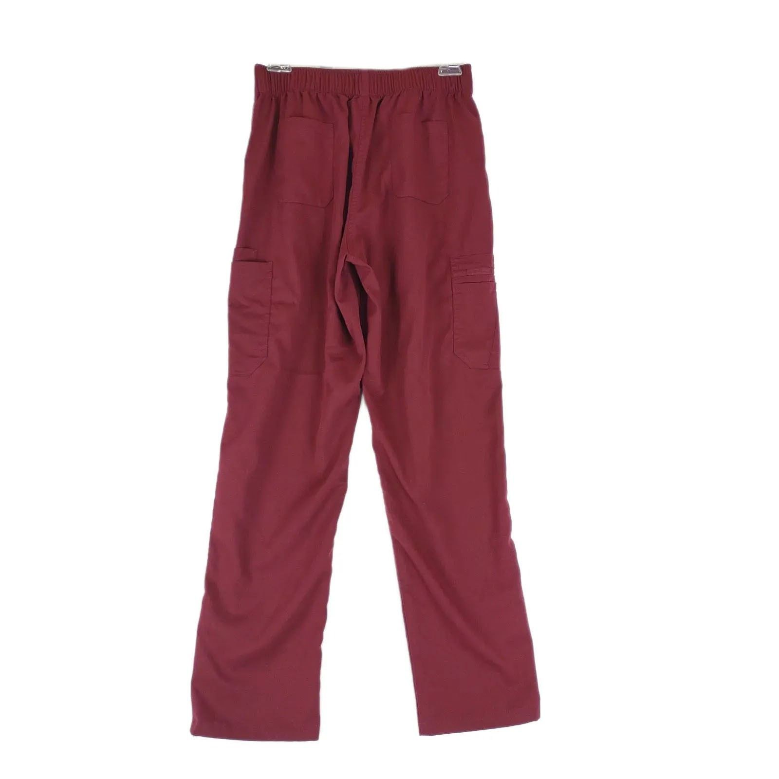 Other NiaaHinn Scrubs Burgundy Zipper Ankle Cargo Pocket Pants Size 32" / US 10 / IT 46 - 2 Thumbnail