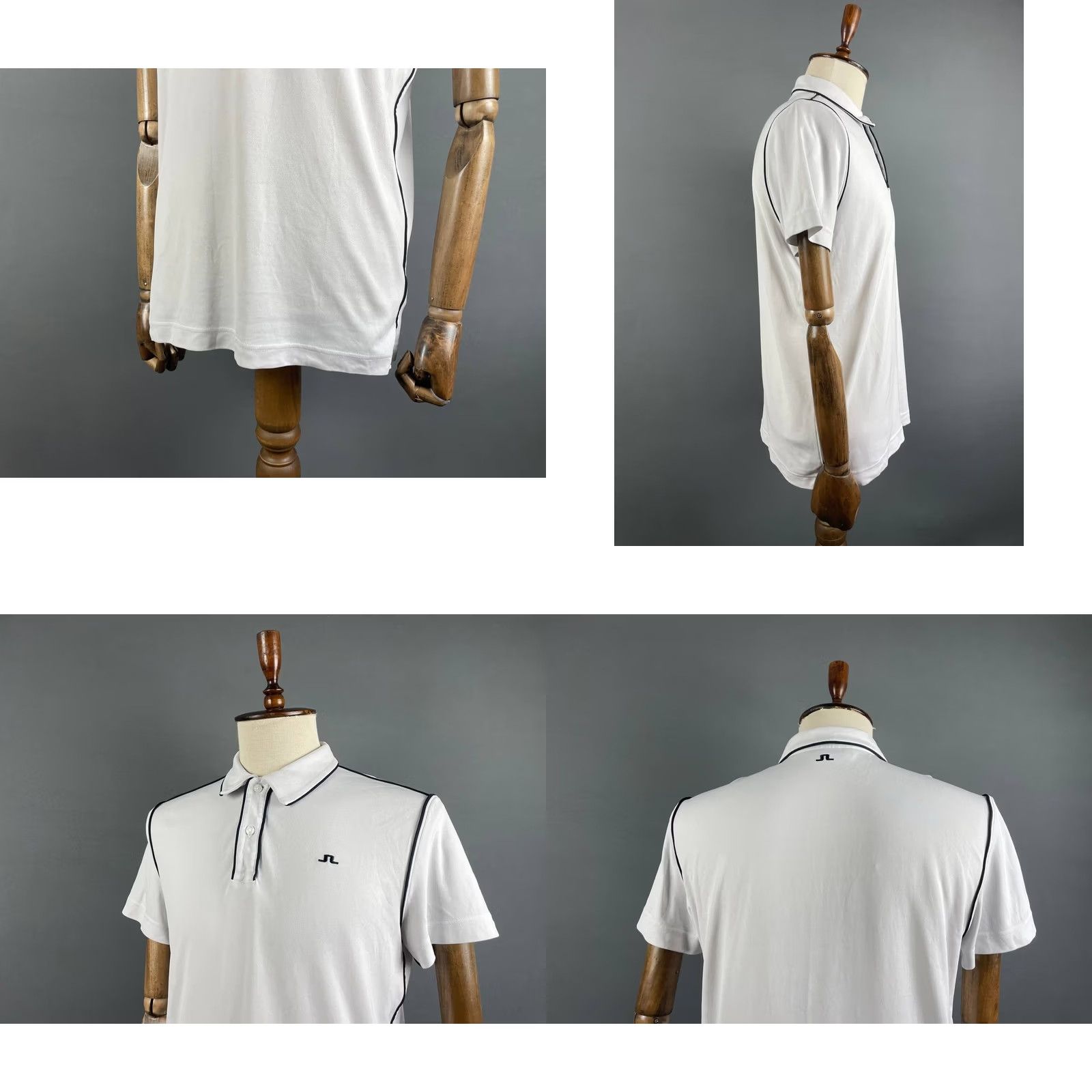 J.Lindeberg J.Lindeberg Polo Shirt Mens Regular Fit Tomi Lux Gray Nylon Short Sleeve Size M Size US M / EU 48-50 / 2 - 8 Thumbnail