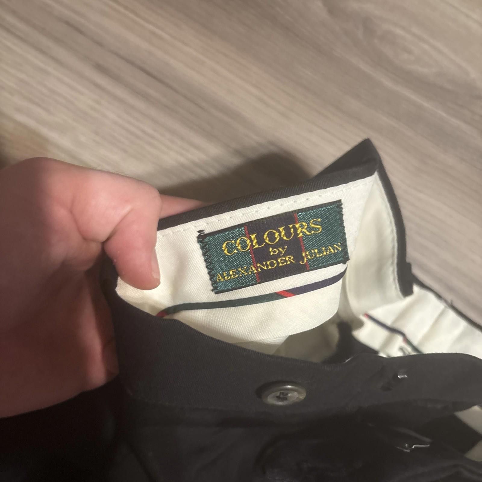 Alexander Julian Colours by Alexander Julian Pants Men 36x34 Black Cotton Size US 36 / EU 52 - 2 Thumbnail