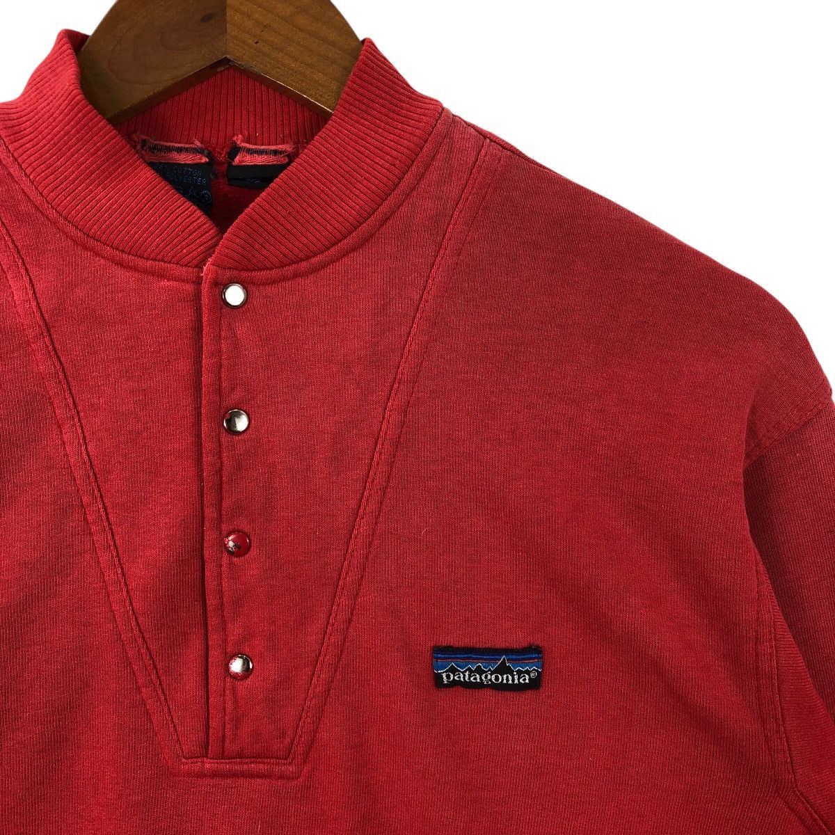 Patagonia Vintage 90s PATAGONIA ORGANIC COTTON Half Button Sweatshirt Size US L / EU 52-54 / 3 - 3 Thumbnail