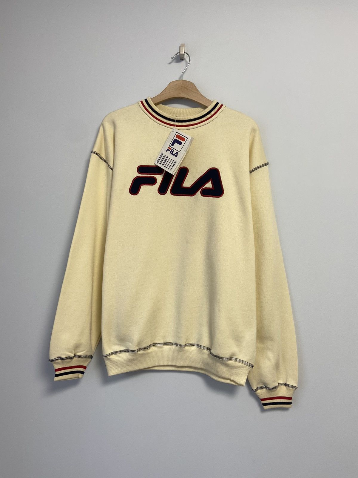 Fila Fula Vintage Sweatshirt 90’s Big Logo Hype style y2k Size US L / EU 52-54 / 3 - 1 Thumbnail