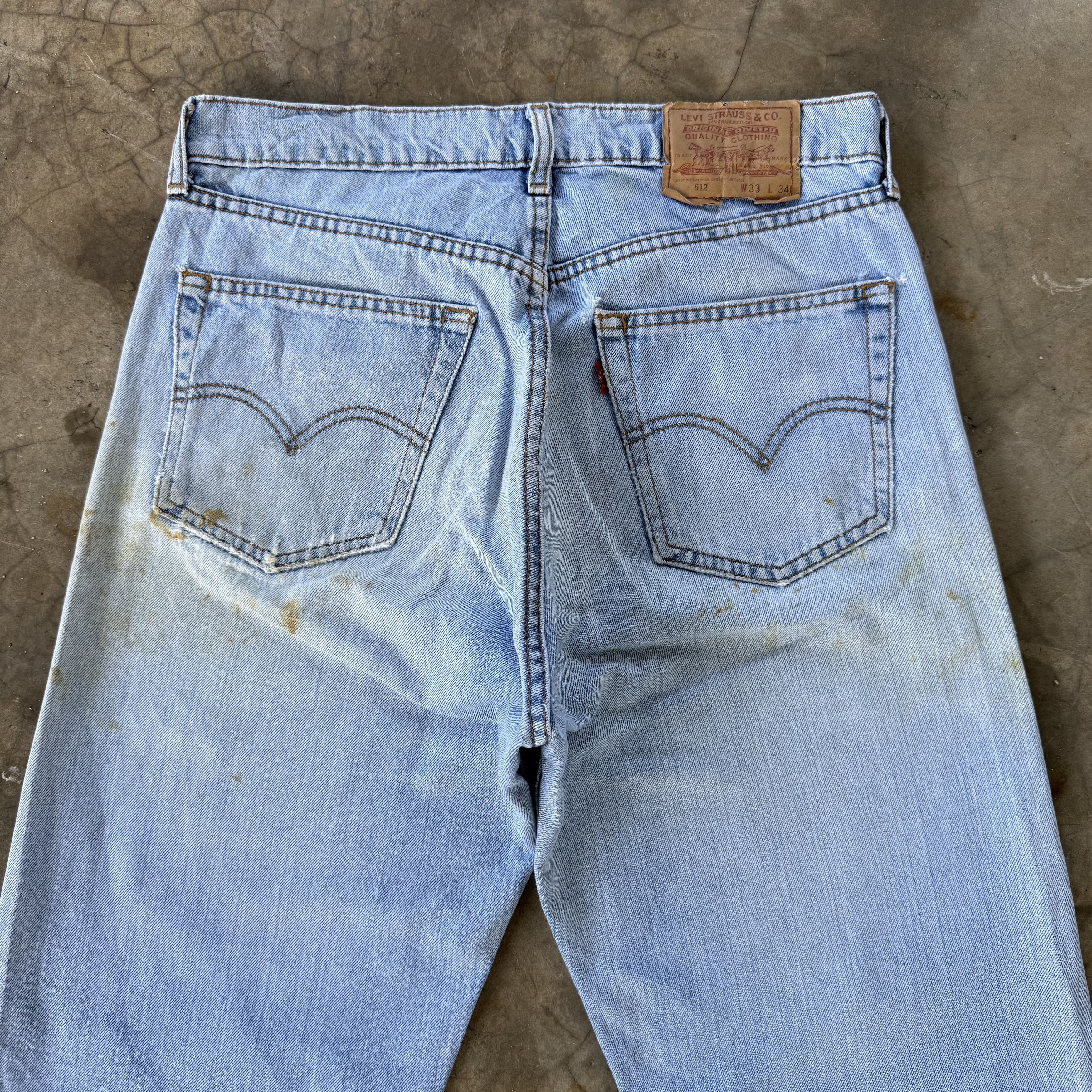 Levi's Vintage Clothing Vintage Levi's 512 Ripped Faded Light Wash Denim Jean W33 Size US 33 - 9 Thumbnail