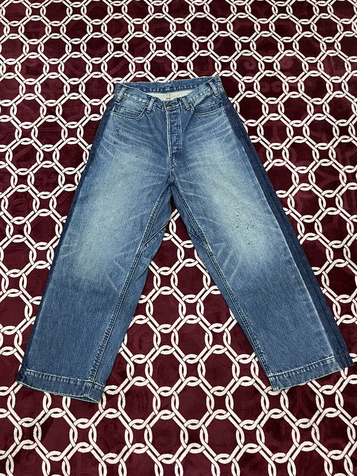 Japanese Brand Bru Na Boinne Redline Selvedge Stain Denim Size US 28 / EU 44 - 1 Thumbnail