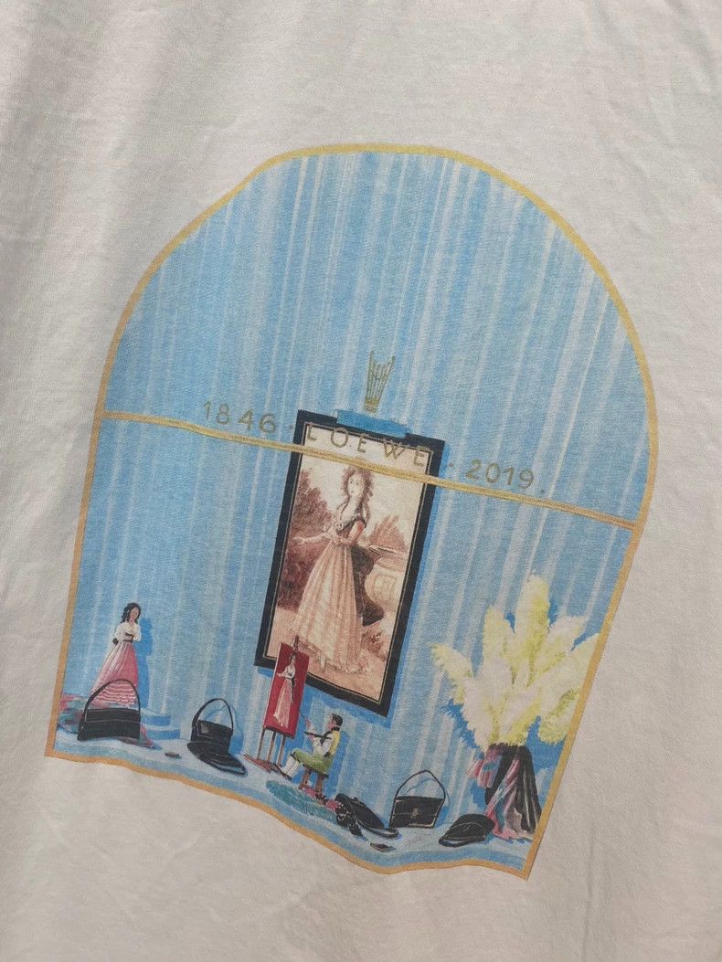 Loewe LOEWE White short sleeves with exquisite oil print pattern Size XS / US 0-2 / IT 36-38 - 4 Thumbnail