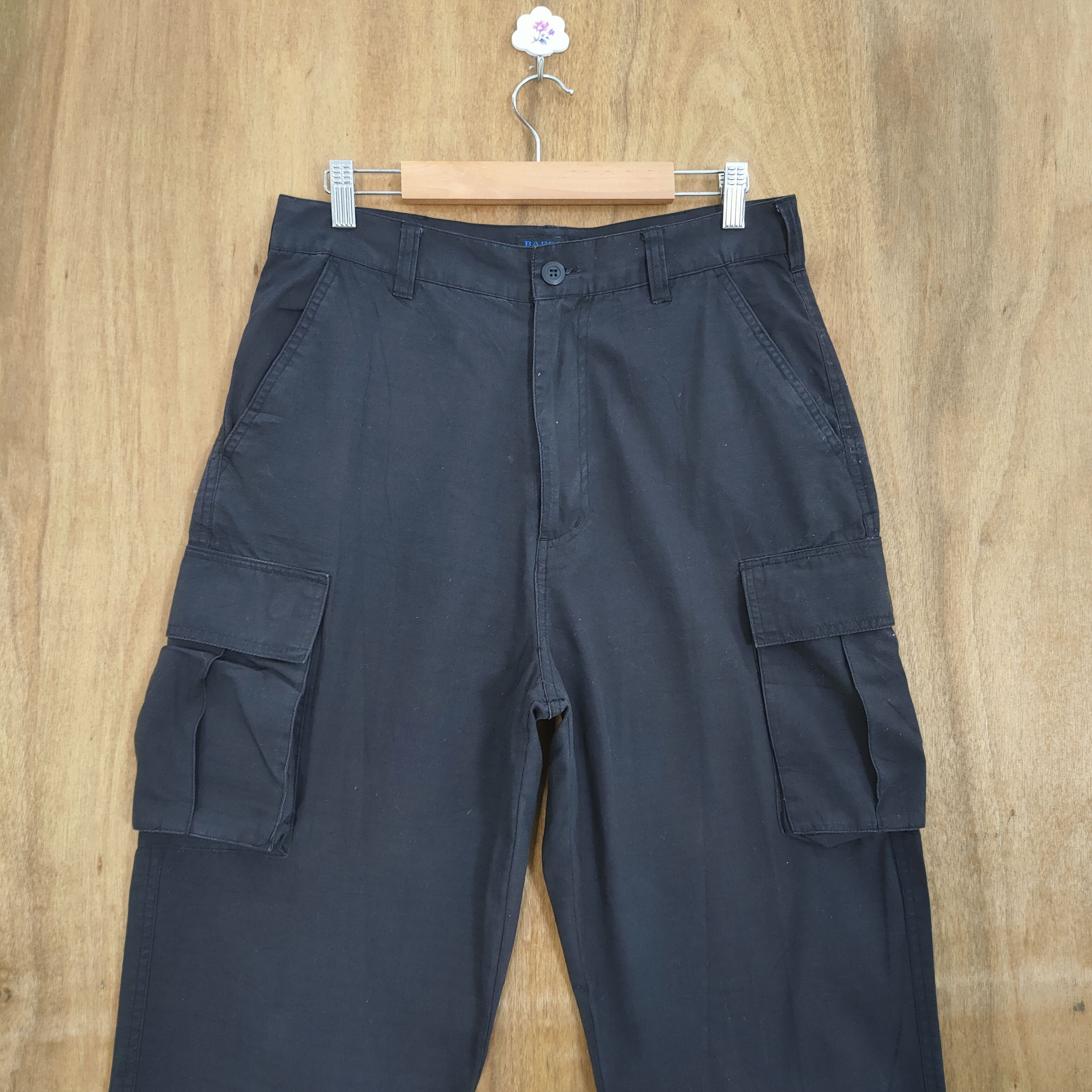 Japanese Brand BARSAS RIPTOP BLACK CARGO PANTS Size US 30 / EU 46 - 2 Thumbnail