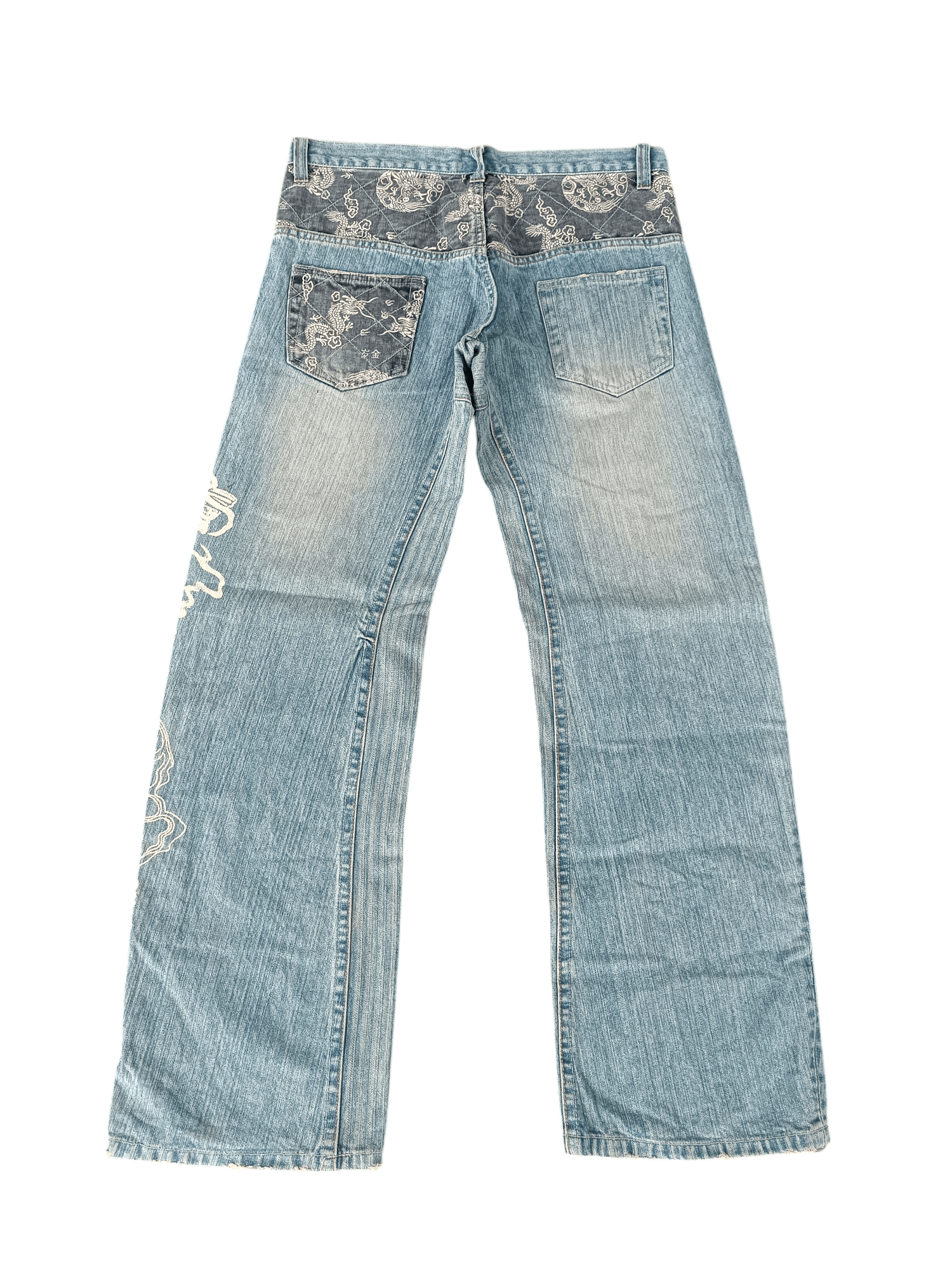 Japanese Brand RARE Tuwamono Japan Dragon Print Jeans Size US 32 / EU 48 - 14 Thumbnail