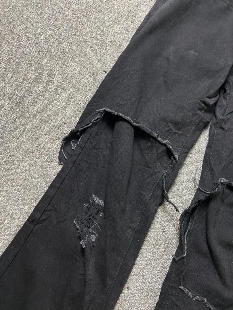 Japanese Brand C.C.U.L Brand Destroyed Double Denim Jeans (197) Size US 28 / EU 44 - 10 Thumbnail