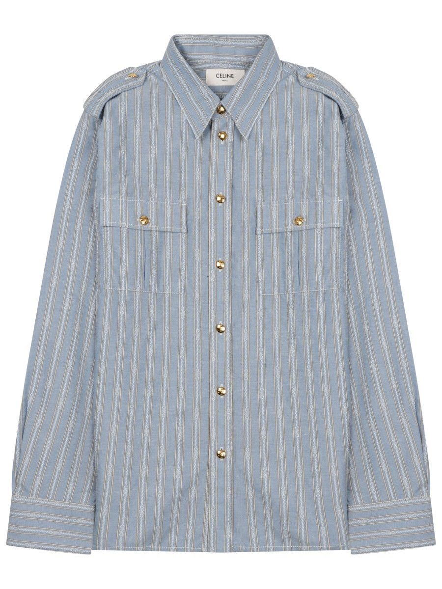 Celine CELINE CAMICIA IN COTONE - BABY BLUE Size M / US 6-8 / IT 42-44 - 1 Thumbnail