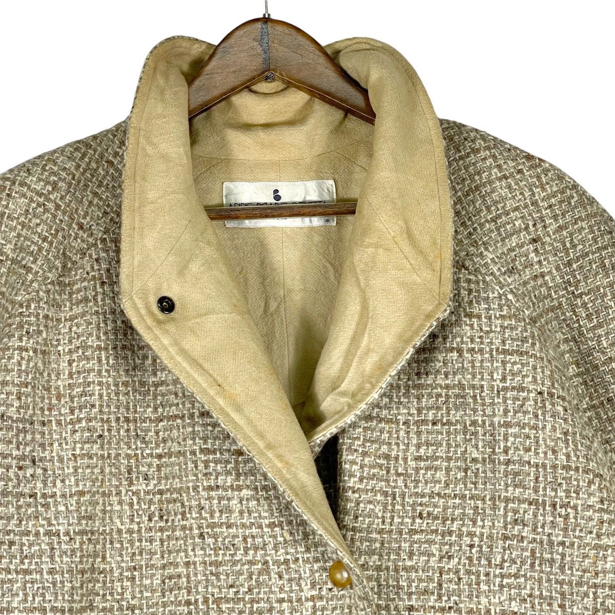 Other Vtg 1980s Archival Anne Marie Beretta Paris Wool Coat Tweed Size XS / US 0-2 / IT 36-38 - 6 Thumbnail