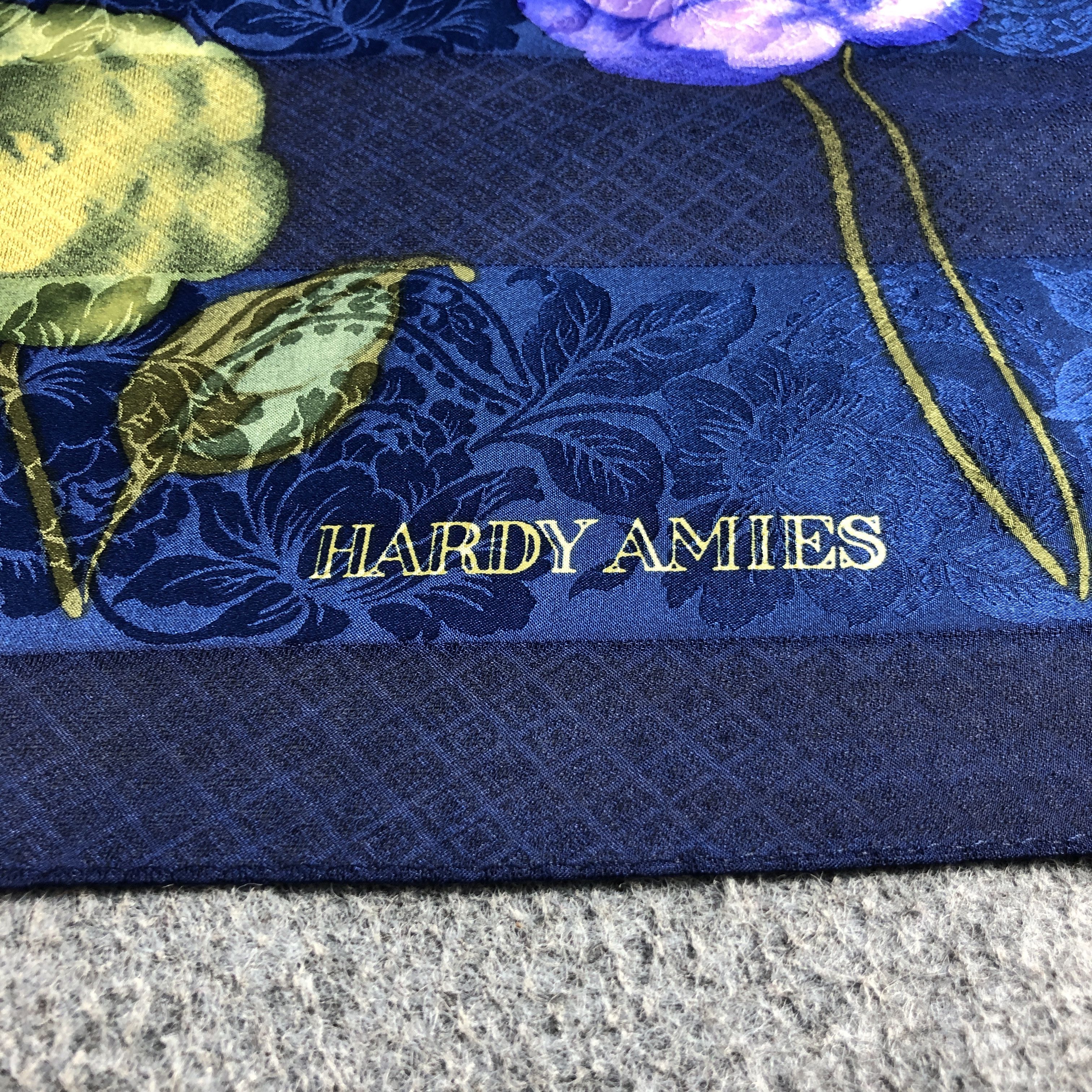 Hardy Amies Hardy Amies Floral Silk Scarf M1323 Size ONE SIZE - 4 Thumbnail