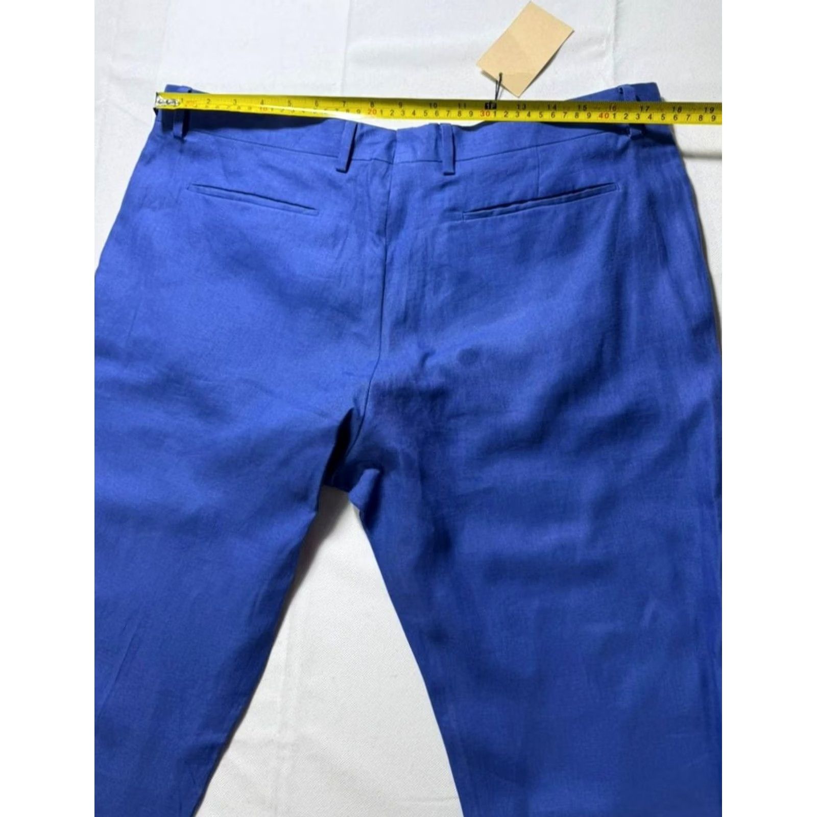 Paul Smith Paul Smith Blue Linen Dress Pants Men’s Formal Trousers 36 Slim Fit Linen Blend Blue 36 in Pant Paul Smith Dress Pants Men’s Formal Trousers Size 36R - 6 Thumbnail