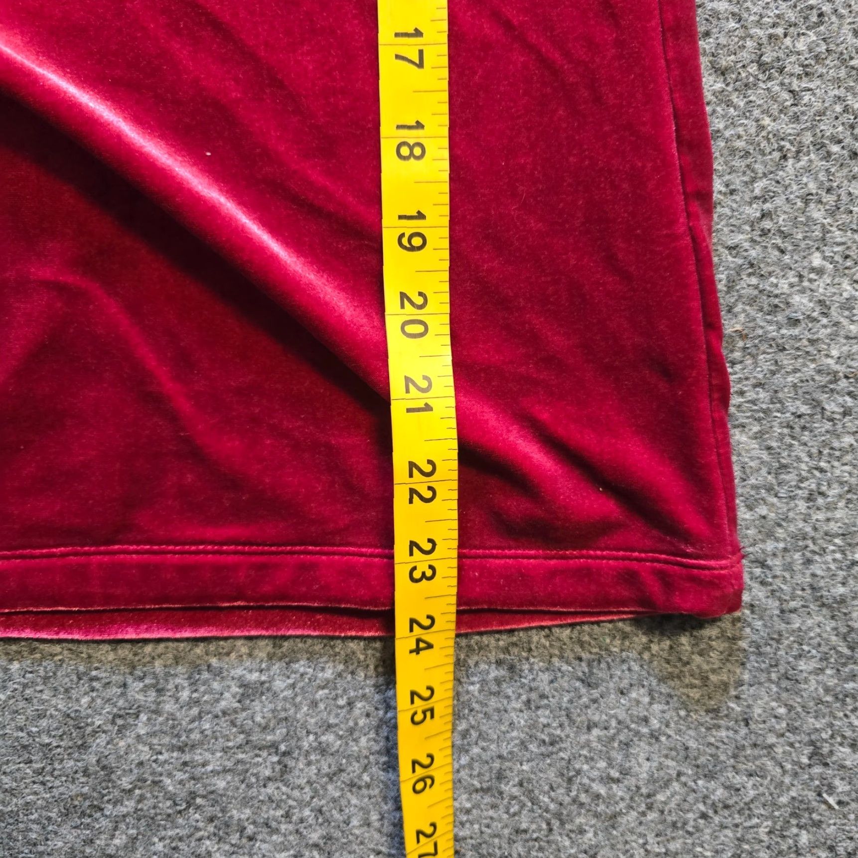 J.Crew J.CREW Blouse Womens Large Red Velour Deep V Long Sleeve Stretch Casual Size L / US 10 / IT 46 - 6 Thumbnail
