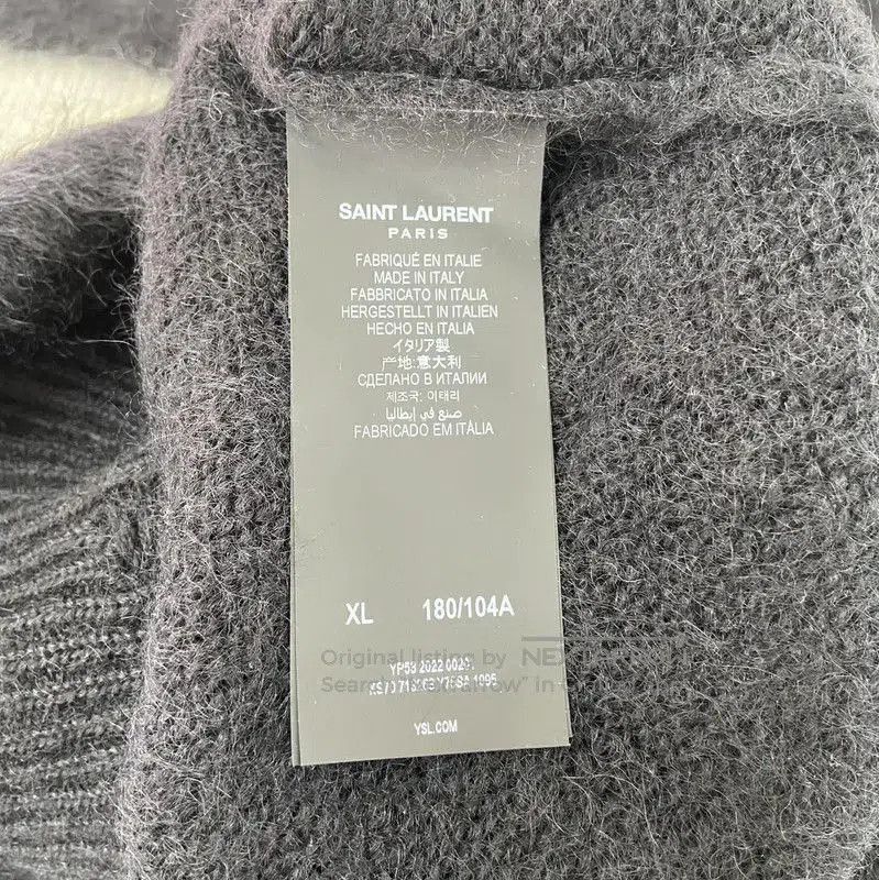 Yves Saint Laurent YSL Large Black Mohair Long Sleeve Knit Sweater . Size XL / US 12-14 / IT 48-50 - 7 Thumbnail