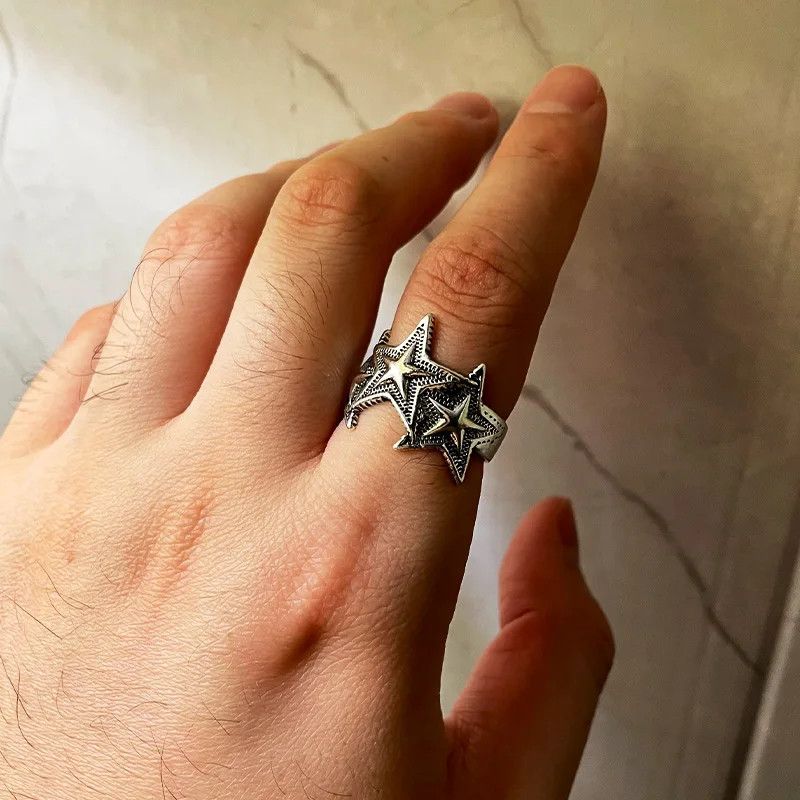 Other Retro Triple Star Ring Size ONE SIZE - 5 Thumbnail