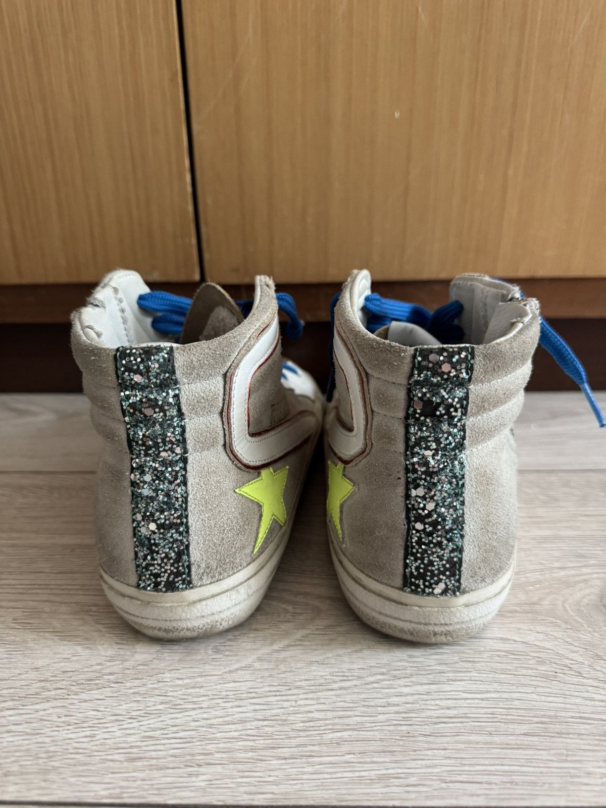 Golden Goose Golden Goose Slide Sneakers Blue Laces Leopard Print Size US 7 / IT 37 - 5 Thumbnail