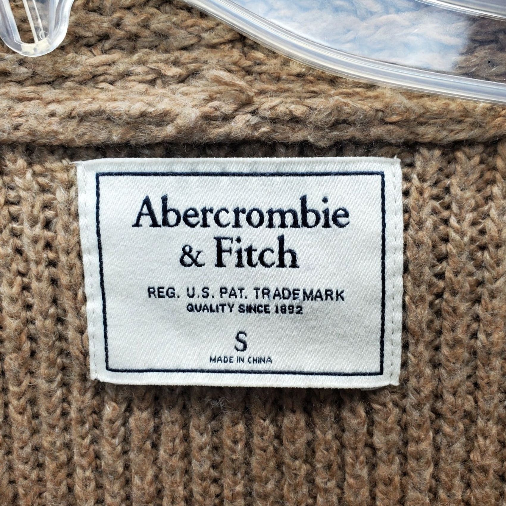 Abercrombie & Fitch Abercrombie & Fitch Cardigan Sweater Womens Small Brown Knit Open Draped Front - Size S - Brown Knit - Cardigan - Regular - Pullover - Wool? Size S / US 4 / IT 40 - 6 Thumbnail