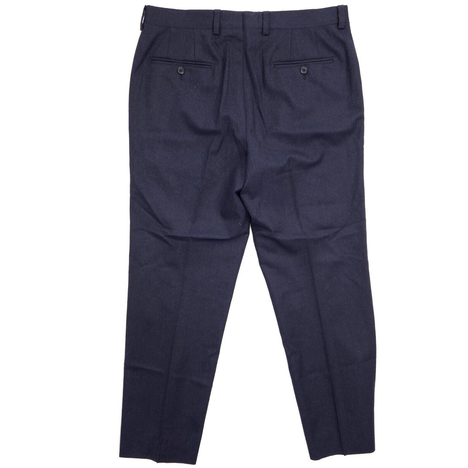 Saks Fifth Avenue Saks Fifth Avenue Kale 100% Wool Dress Pants Mens 34x29 Navy Size US 34 / EU 50 - 7 Thumbnail