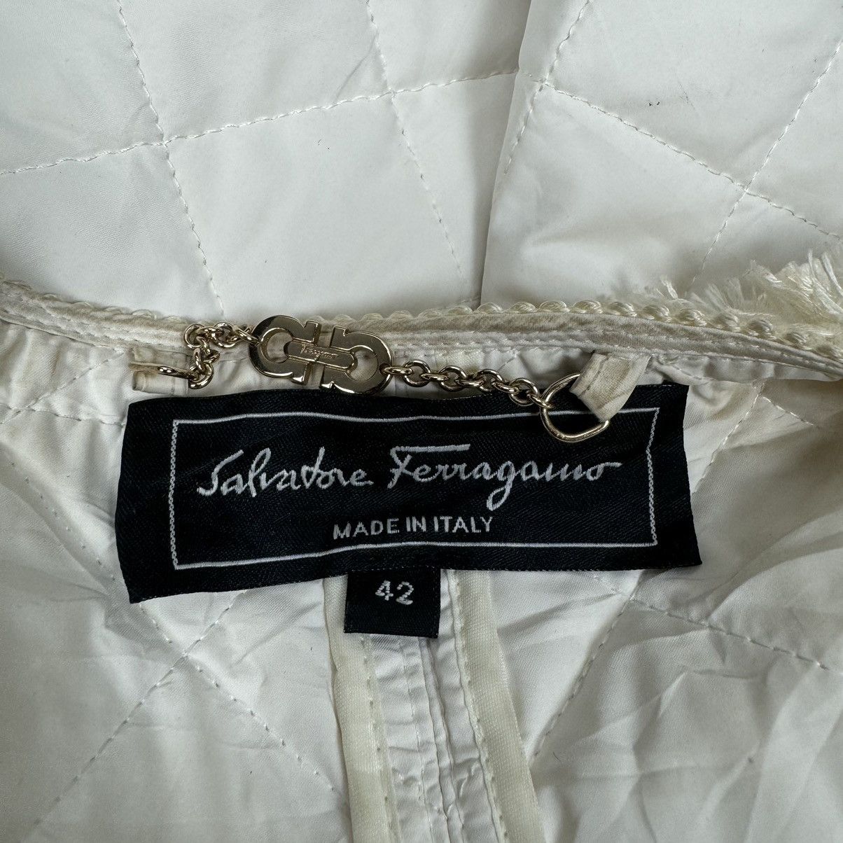 Salvatore Ferragamo ☀️SALVATORE FERRAGAMO TWEED ZIPPER JACKET Size M / US 6-8 / IT 42-44 - 14 Thumbnail