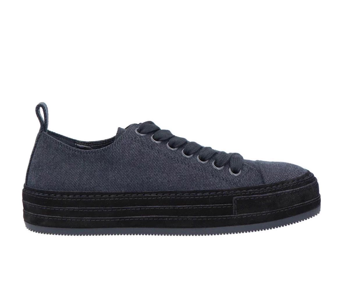 Ann Demeulemeester Ann Demeulemeester Men's Denim Leather Low Top 41 EU Size US 8 / EU 41 - 1 Thumbnail