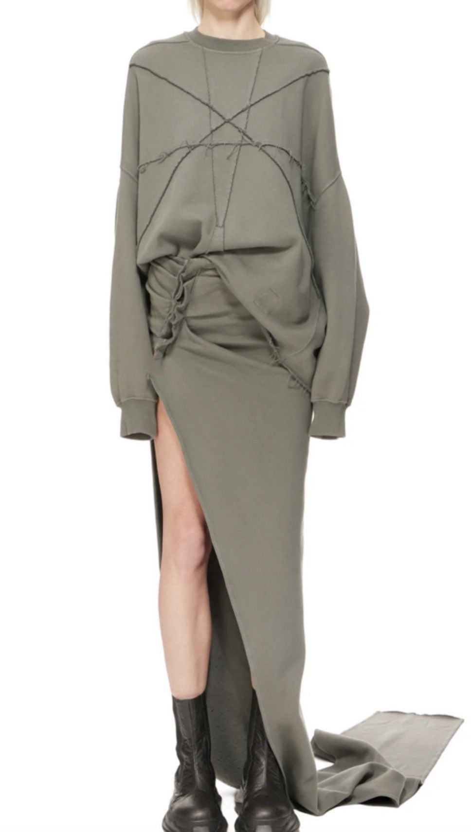 Rick Owens Drkshdw Rick Owens Drkshdw Crater Crew Sweater Hustler Blue UNI OS Size ONE SIZE - 17 Thumbnail
