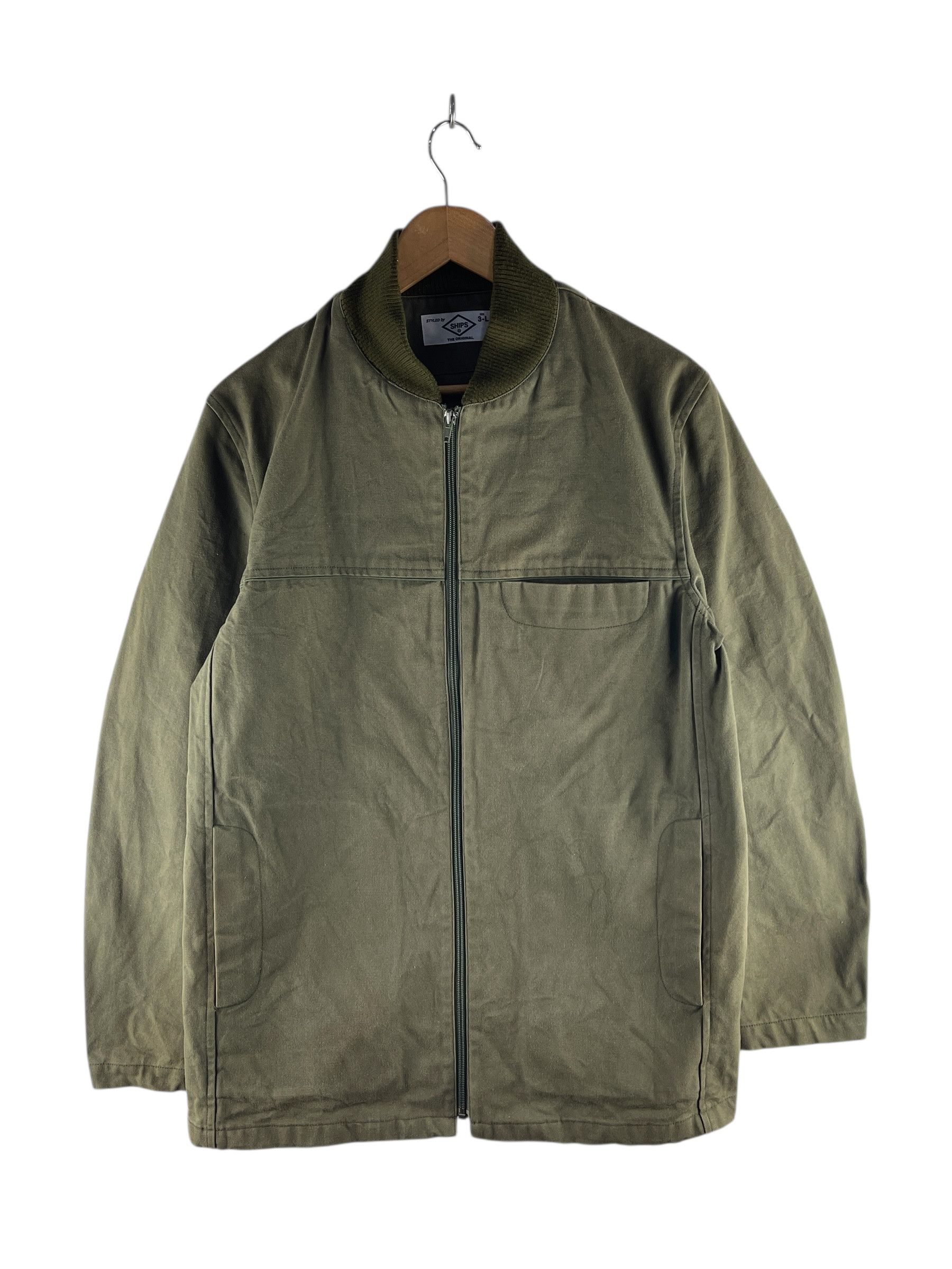 SHIPS Ships Japan Olive Green Chore Coat Jacket Size US L / EU 52-54 / 3 - 1 Thumbnail