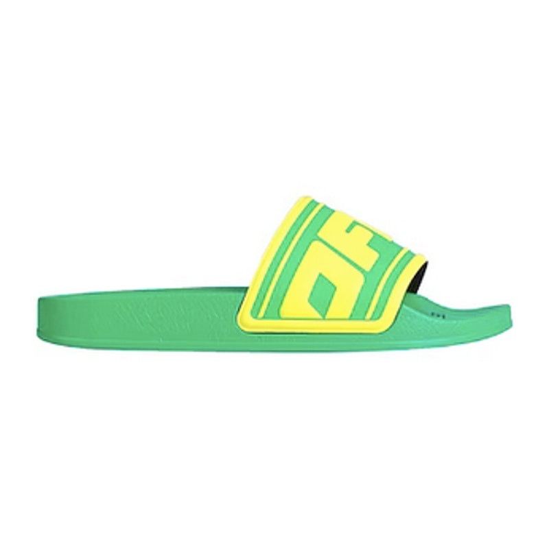Off white slides green hotsell