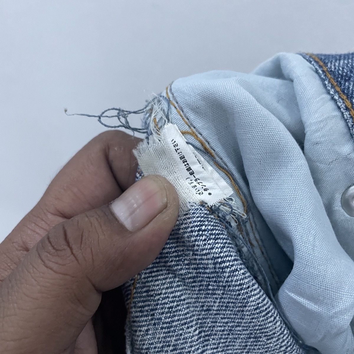 20471120 Vintage Fantastic Selvedge Pocket Denim Jeans Size US 34 / EU 50 - 6 Thumbnail