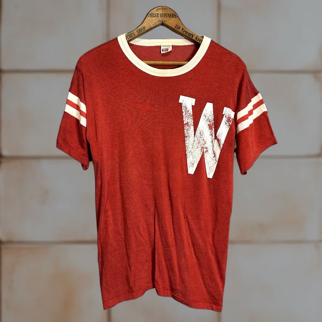 Mason's VINTAGE Mason Shirt Mens Large Red 60s Jersey T-Shirt USA Made Sportswear/Beach 1960s 14 W 14/14? Size US L / EU 52-54 / 3 - 1 Thumbnail