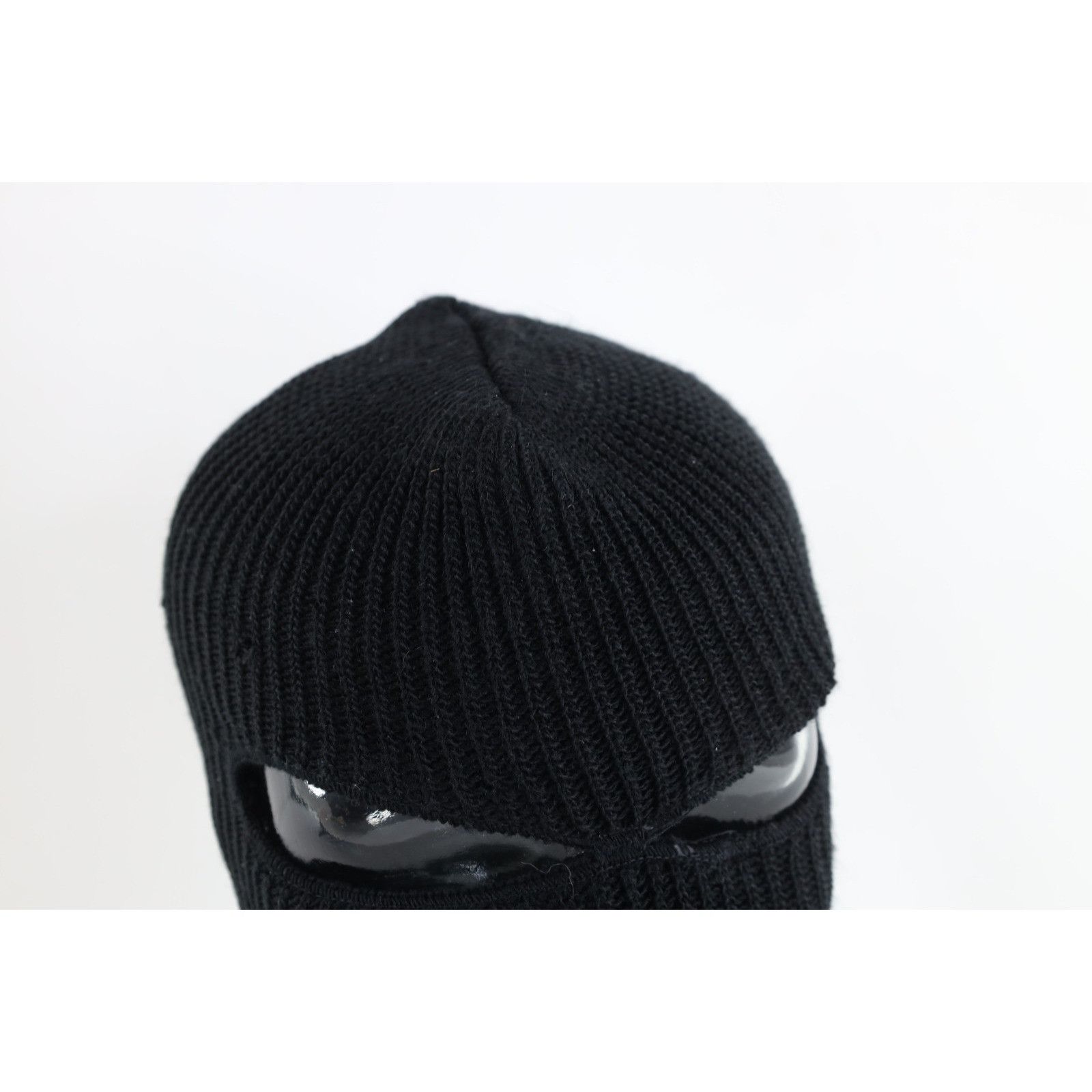 Vintage Vintage 90s Streetwear Ribbed Knit 3 Hole Robber Beanie Size ONE SIZE - 2 Thumbnail