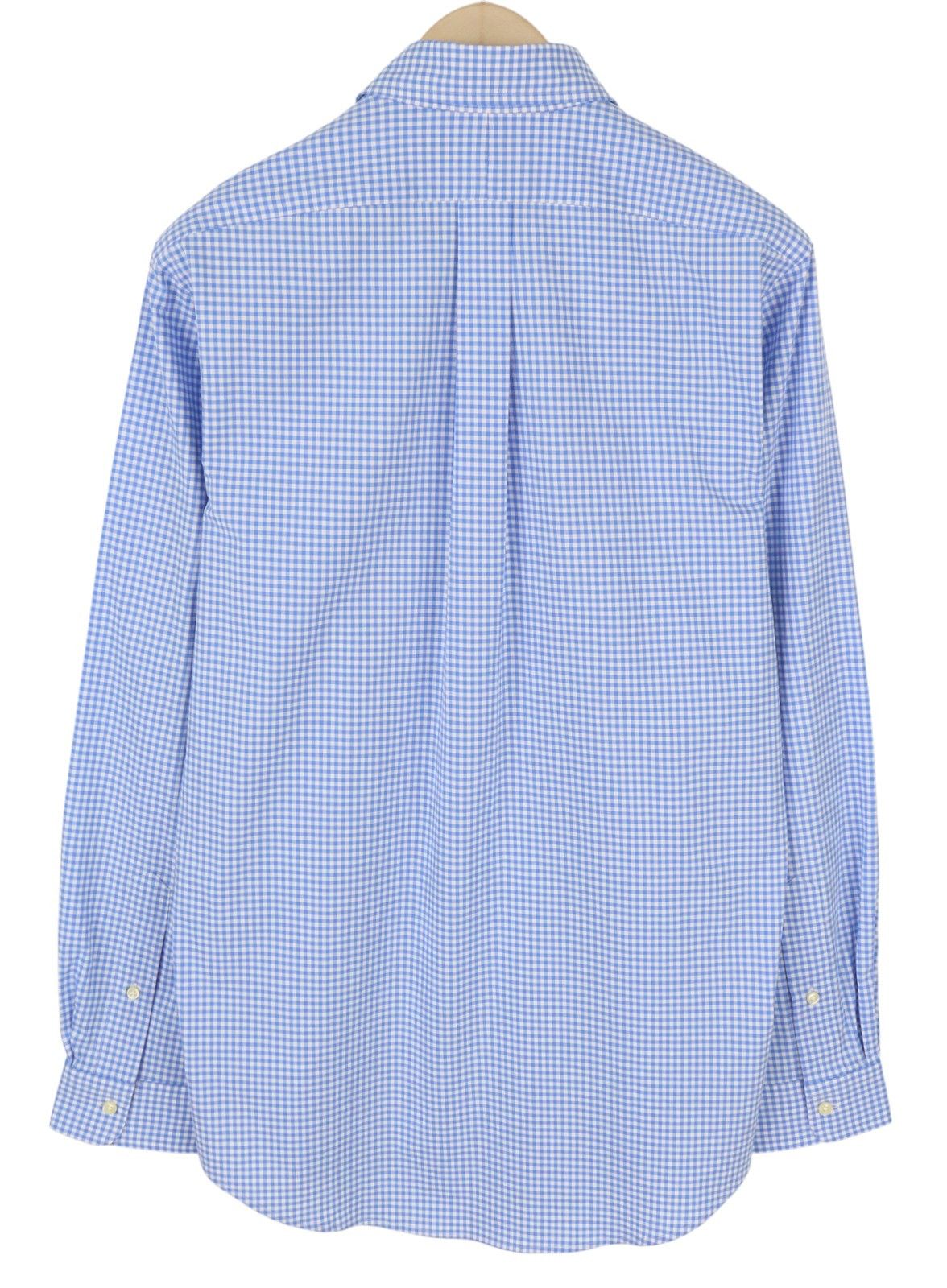 Ralph Lauren CORE REPLEN M Blue Check Button-Down Custom Fit Shirt 87005 Size US M / EU 48-50 / 2 - 2 Thumbnail