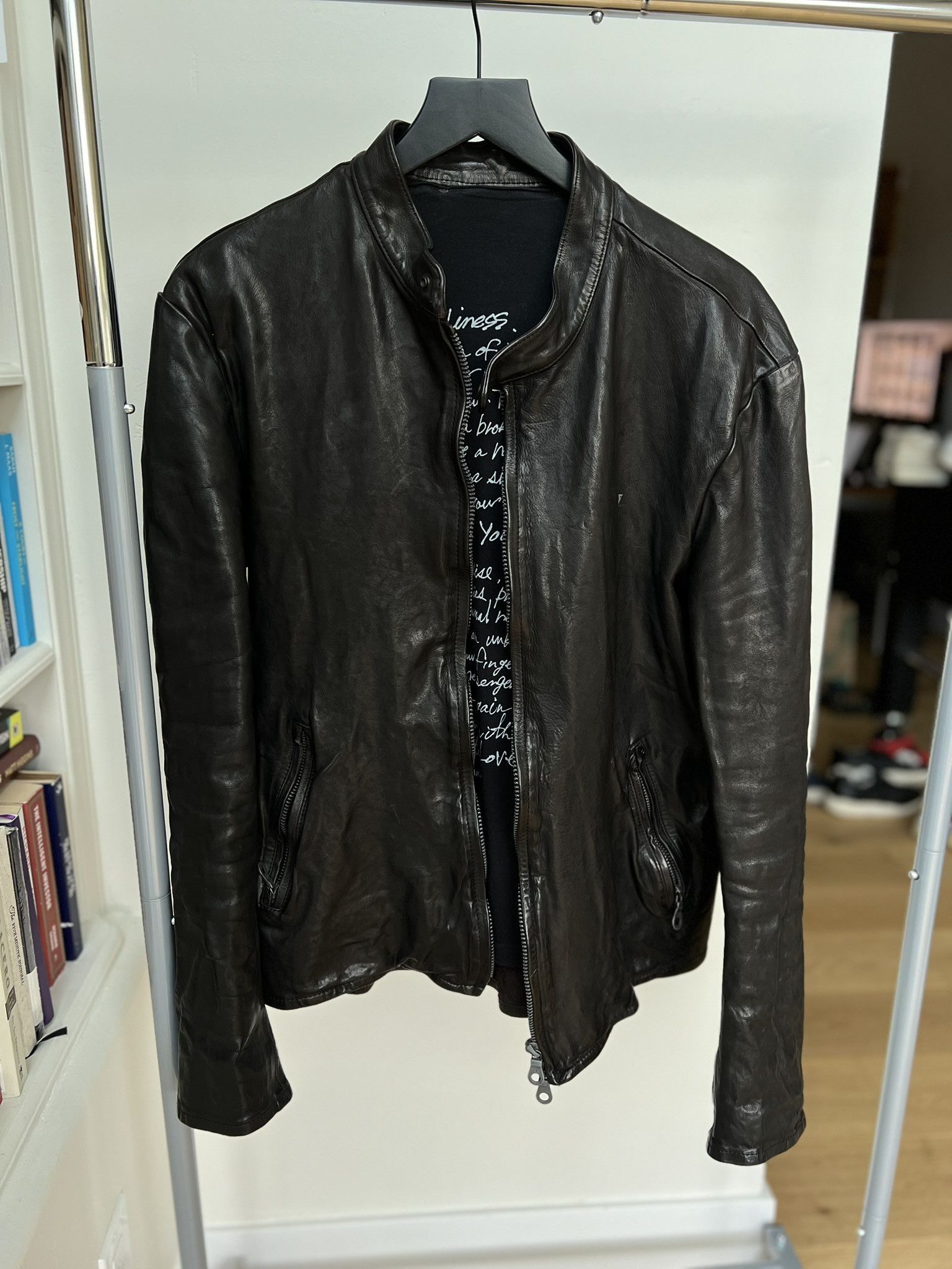 Isamu Katayama Backlash Isamu Katayama Backlash Leather Jacket with Poem Size US XXL / EU 58 / 5 - 1 Thumbnail