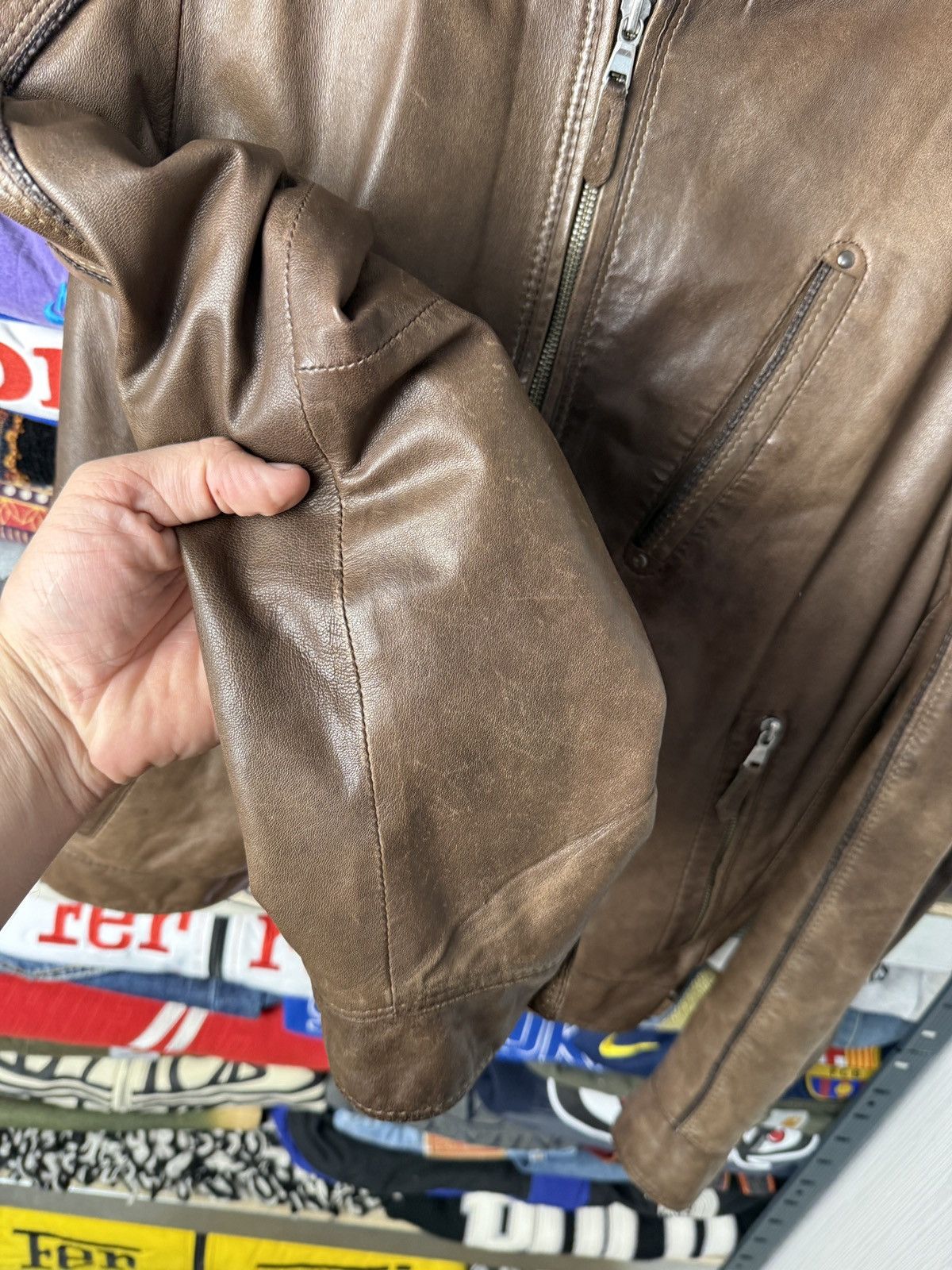 Gimo's Gimos Pelle Leather Bomber Jacket Japanese Style Size US L / EU 52-54 / 3 - 14 Thumbnail