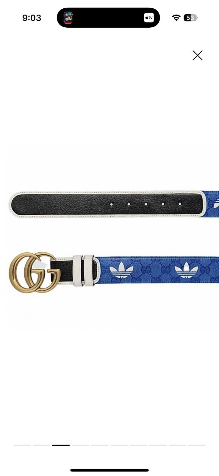 Adidas × Gucci HOLY GRAIL 🏆 - Gucci x Adidas Runway Belt - Supreme Logo GG Size 36 - 6 Thumbnail