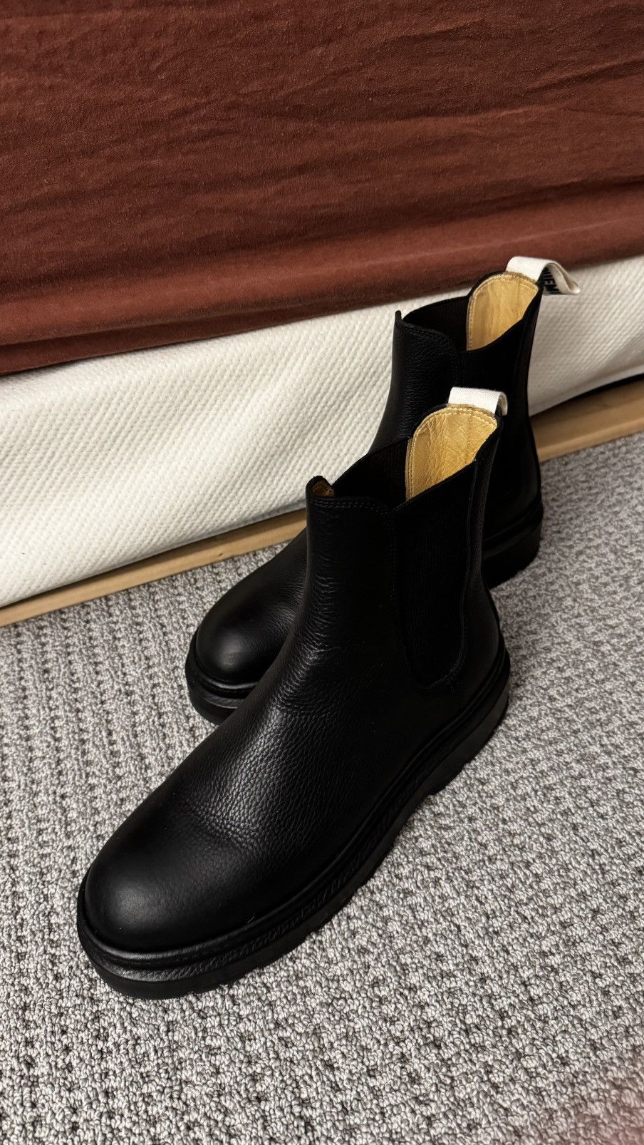 Jacquemus Les Bottines Pavane Leather Ankle Boots Size US 11 / EU 44 - 1 Preview