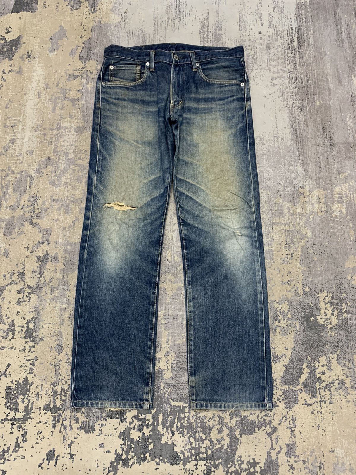 Japanese Brand Vintage Edwin Lot 503 Distressed Mud Wash Denim Jeans 32x28 Size US 32 / EU 48 - 1 Thumbnail