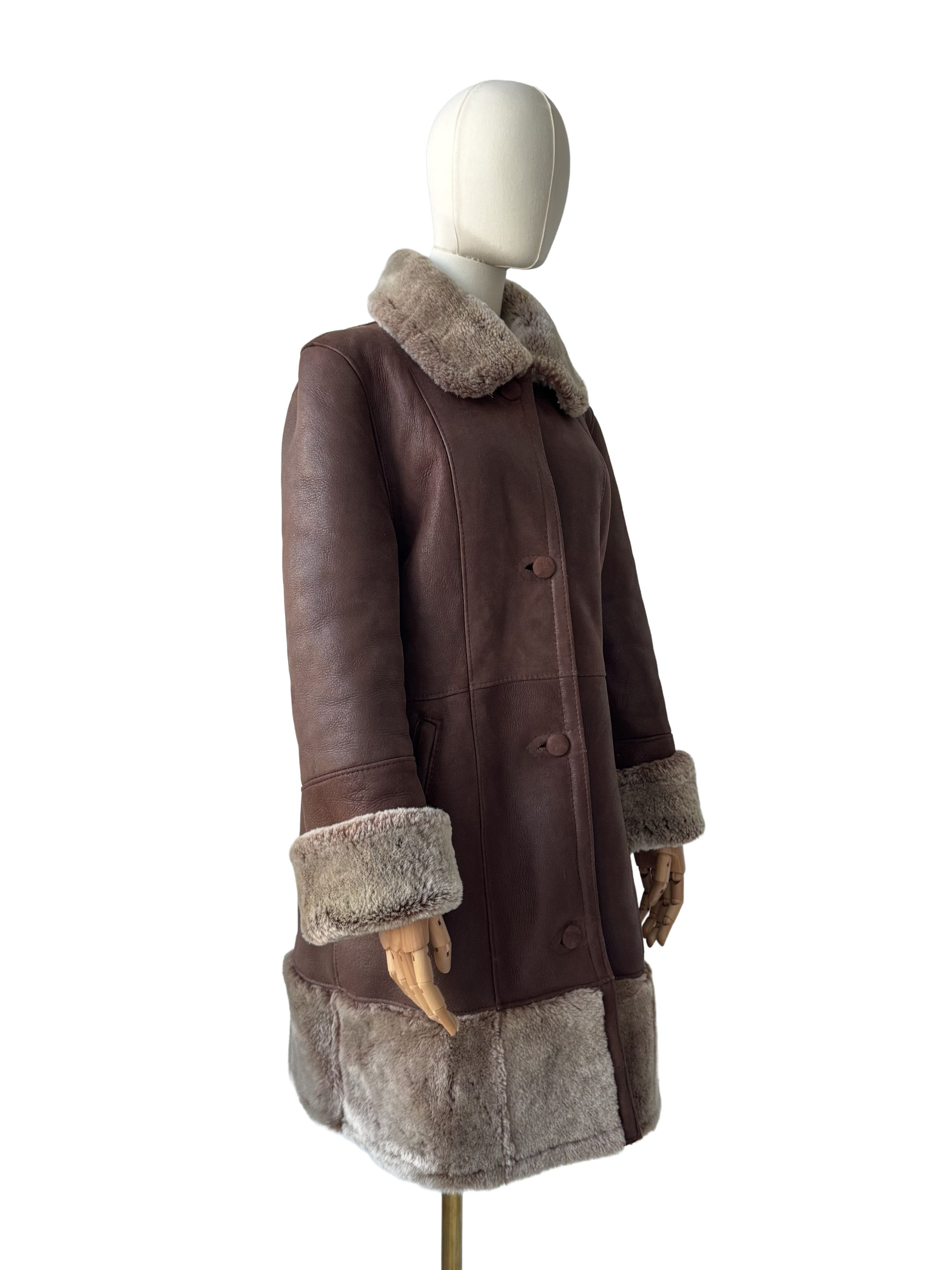 Vintage Vintage Real Sheepskin Coat Size L / US 10 / IT 46 - 1 Thumbnail