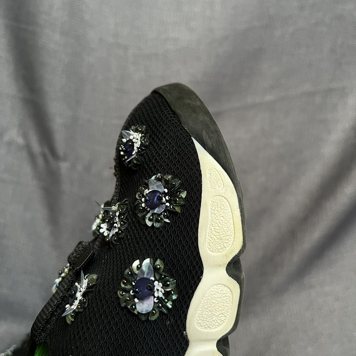 Dior Dior Fusion Embellished Mesh Sneakers Black Size US 8 / IT 38 - 17 Thumbnail