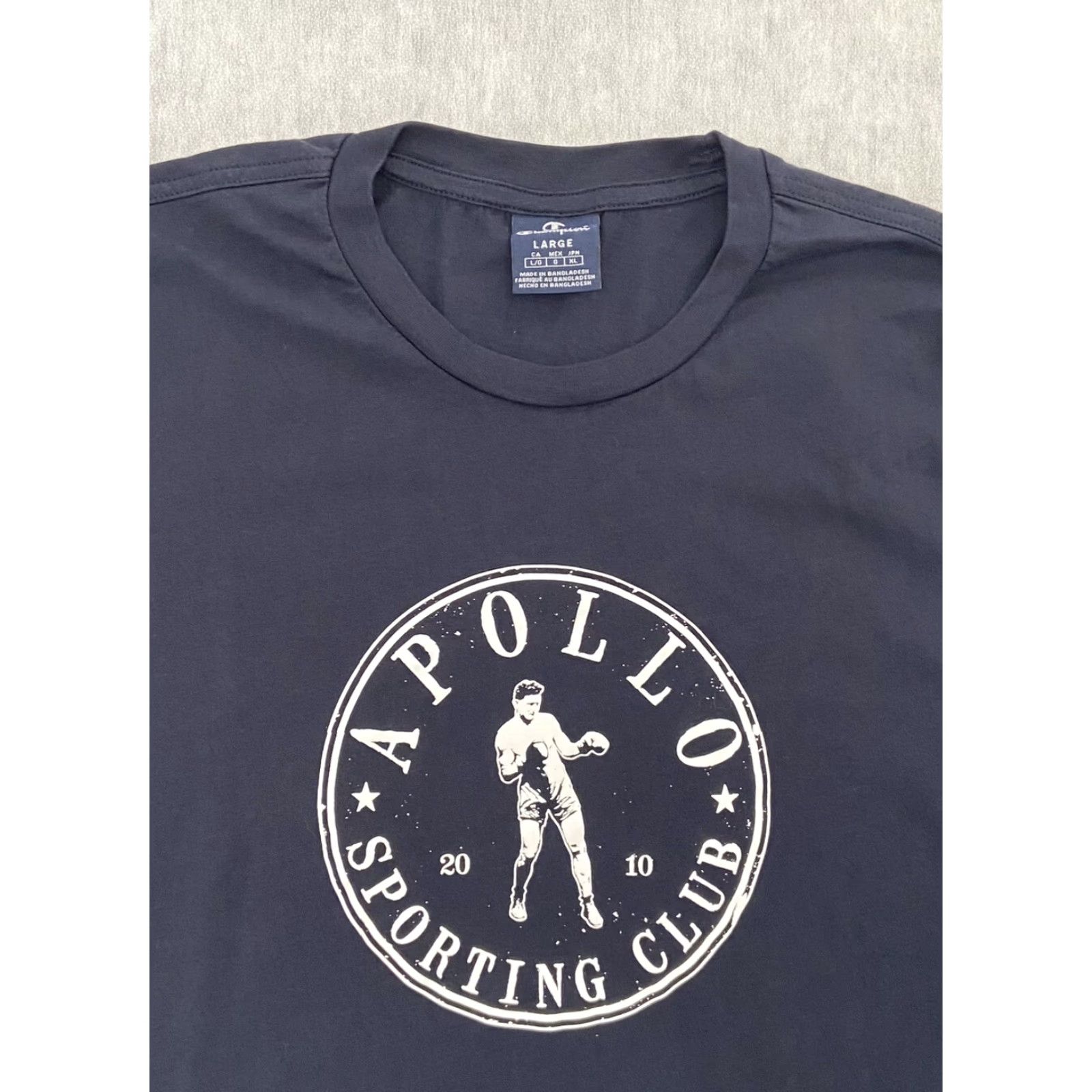 Champion VINTAGE Champion 2010 Apollo Sporting Club T-Shirt Adult Large Navy Blue Mens Boxing Logo Size US L / EU 52-54 / 3 - 3 Thumbnail